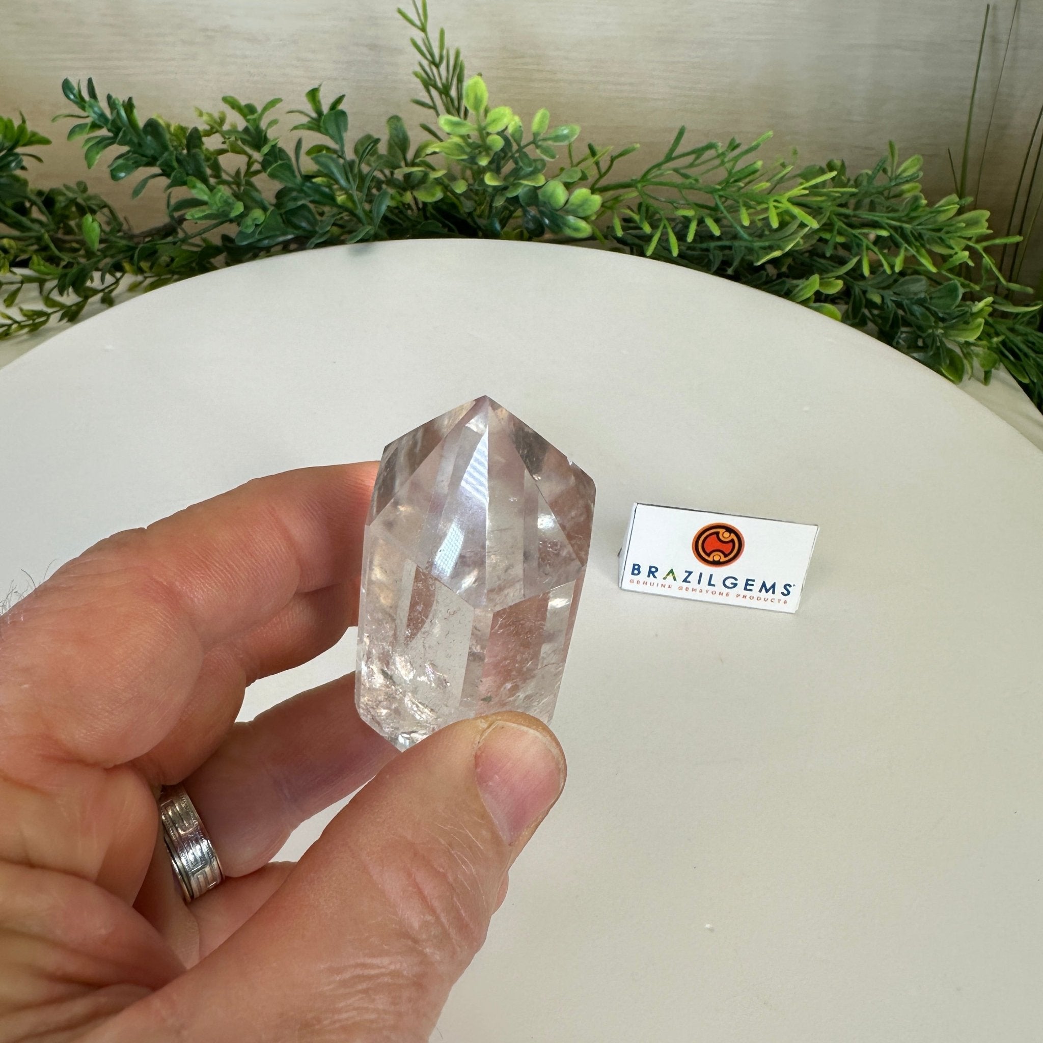 Polished Clear Quartz Crystal Tower 2.7" Tall #3106CQ - 011 - Brazil GemsBrazil GemsPolished Clear Quartz Crystal Tower 2.7" Tall #3106CQ - 011Crystal Points3106CQ - 011