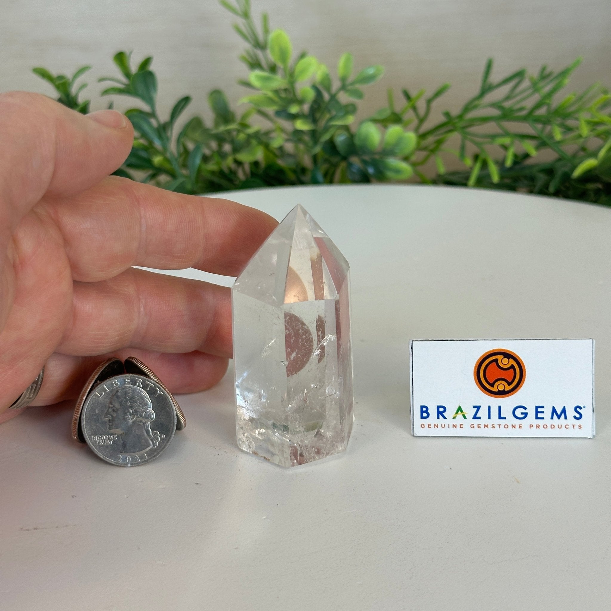 Polished Clear Quartz Crystal Tower 2.7" Tall #3106CQ - 011 - Brazil GemsBrazil GemsPolished Clear Quartz Crystal Tower 2.7" Tall #3106CQ - 011Crystal Points3106CQ - 011