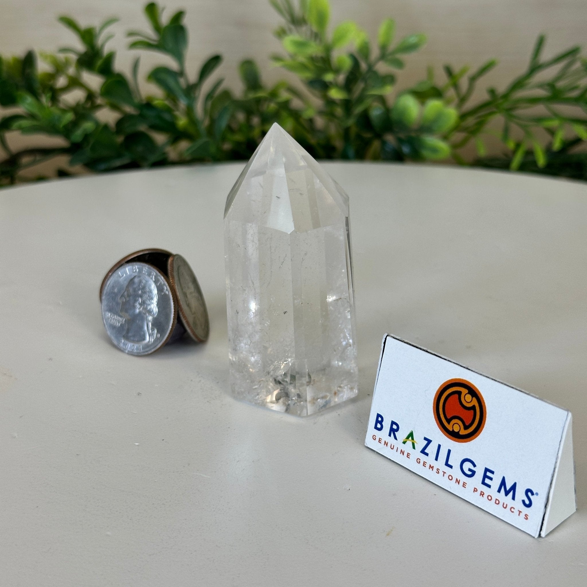 Polished Clear Quartz Crystal Tower 2.7" Tall #3106CQ - 011 - Brazil GemsBrazil GemsPolished Clear Quartz Crystal Tower 2.7" Tall #3106CQ - 011Crystal Points3106CQ - 011