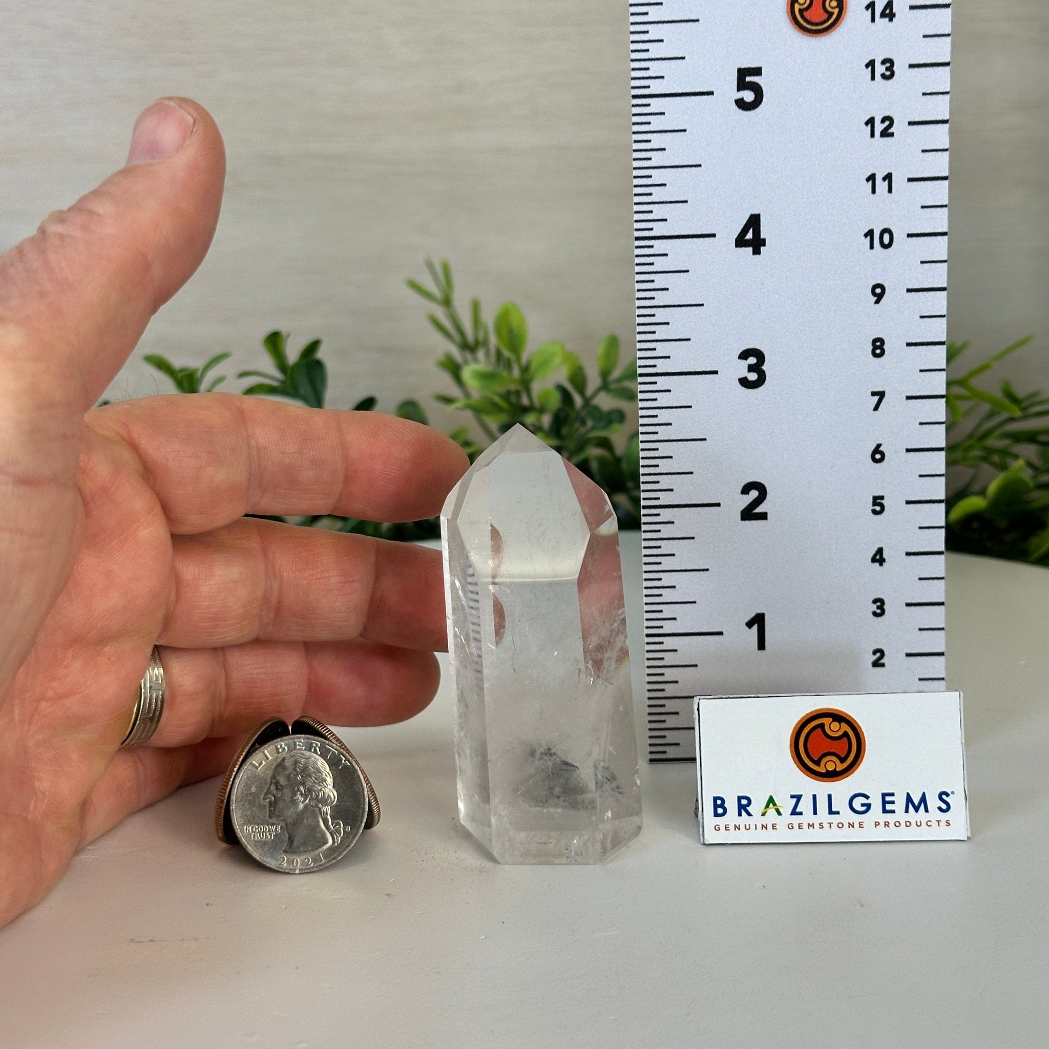 Polished Clear Quartz Crystal Tower 3" Tall #3106CQ - 012 - Brazil GemsBrazil GemsPolished Clear Quartz Crystal Tower 3" Tall #3106CQ - 012Crystal Points3106CQ - 012
