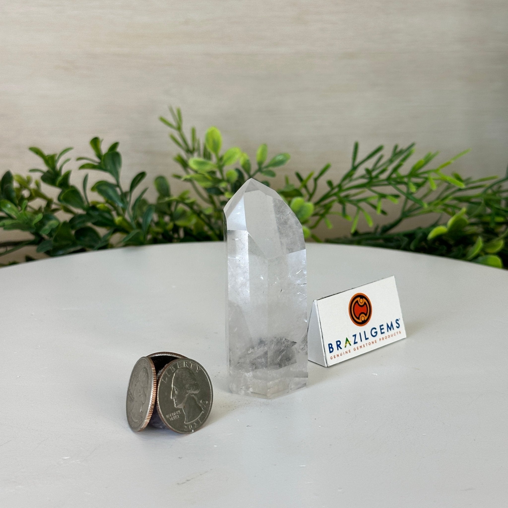 Polished Clear Quartz Crystal Tower 3" Tall #3106CQ - 012 - Brazil GemsBrazil GemsPolished Clear Quartz Crystal Tower 3" Tall #3106CQ - 012Crystal Points3106CQ - 012