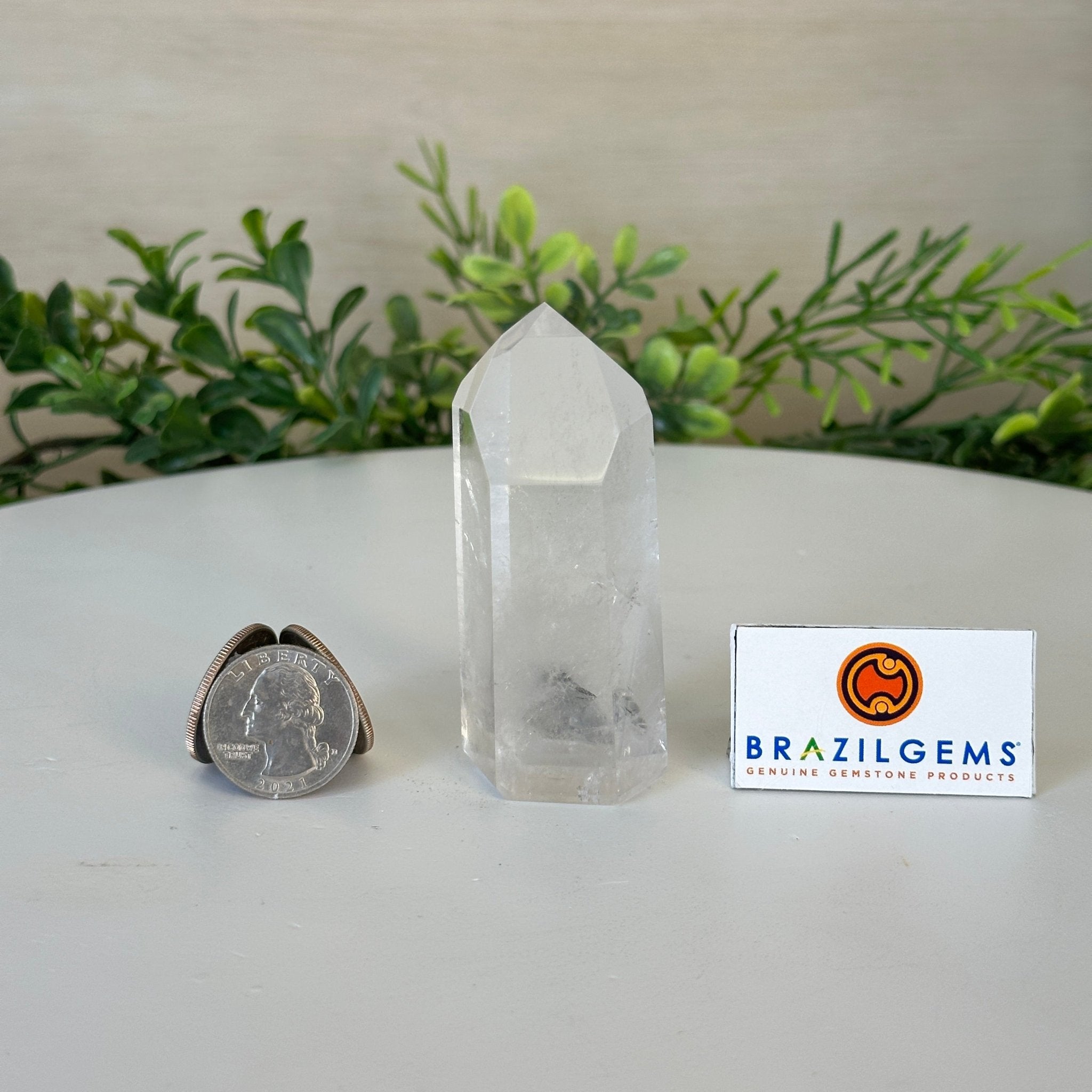 Polished Clear Quartz Crystal Tower 3" Tall #3106CQ - 012 - Brazil GemsBrazil GemsPolished Clear Quartz Crystal Tower 3" Tall #3106CQ - 012Crystal Points3106CQ - 012