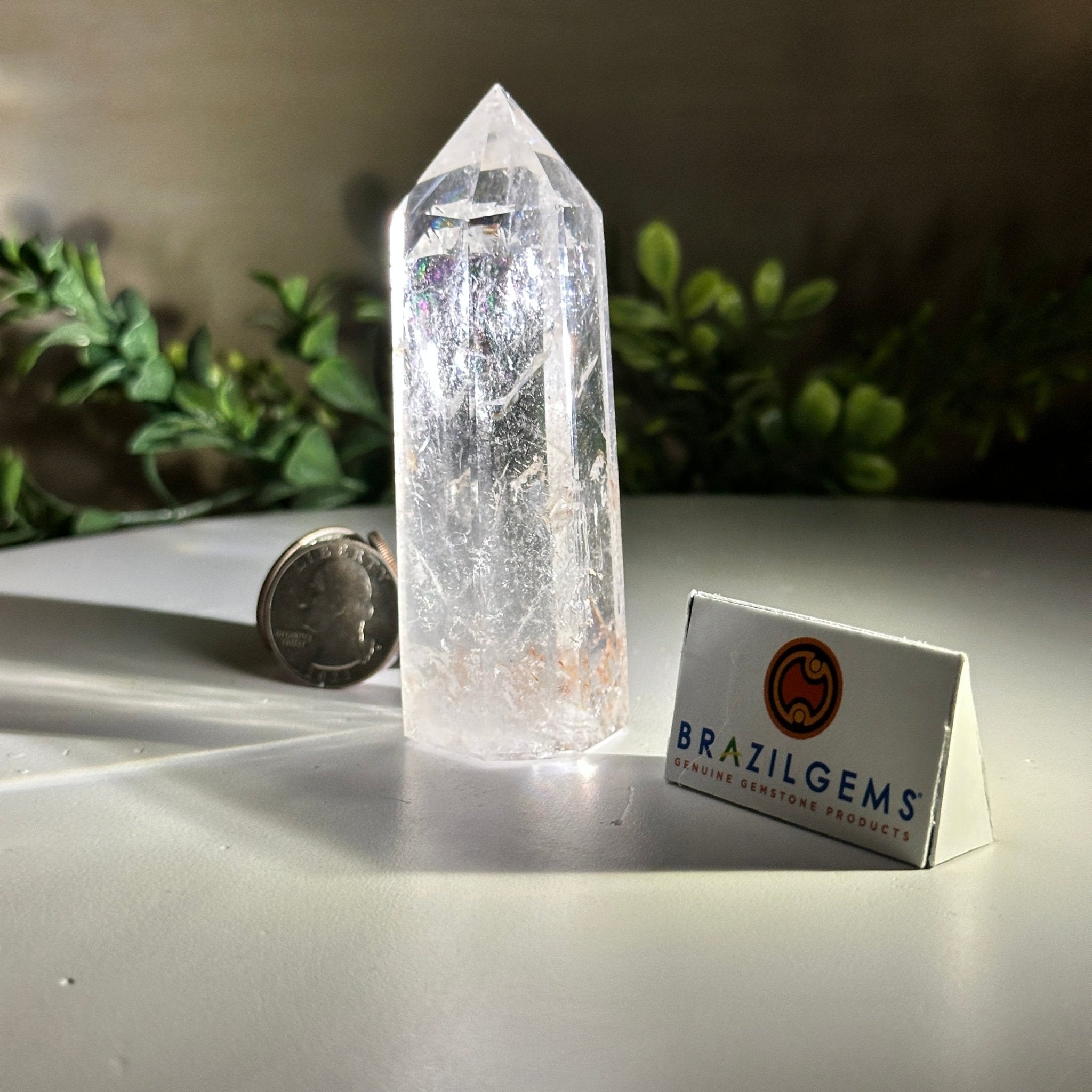 Polished Clear Quartz Crystal Tower 3.7" Tall #3106CQ - 014 - Brazil GemsBrazil GemsPolished Clear Quartz Crystal Tower 3.7" Tall #3106CQ - 014Crystal Points3106CQ - 014