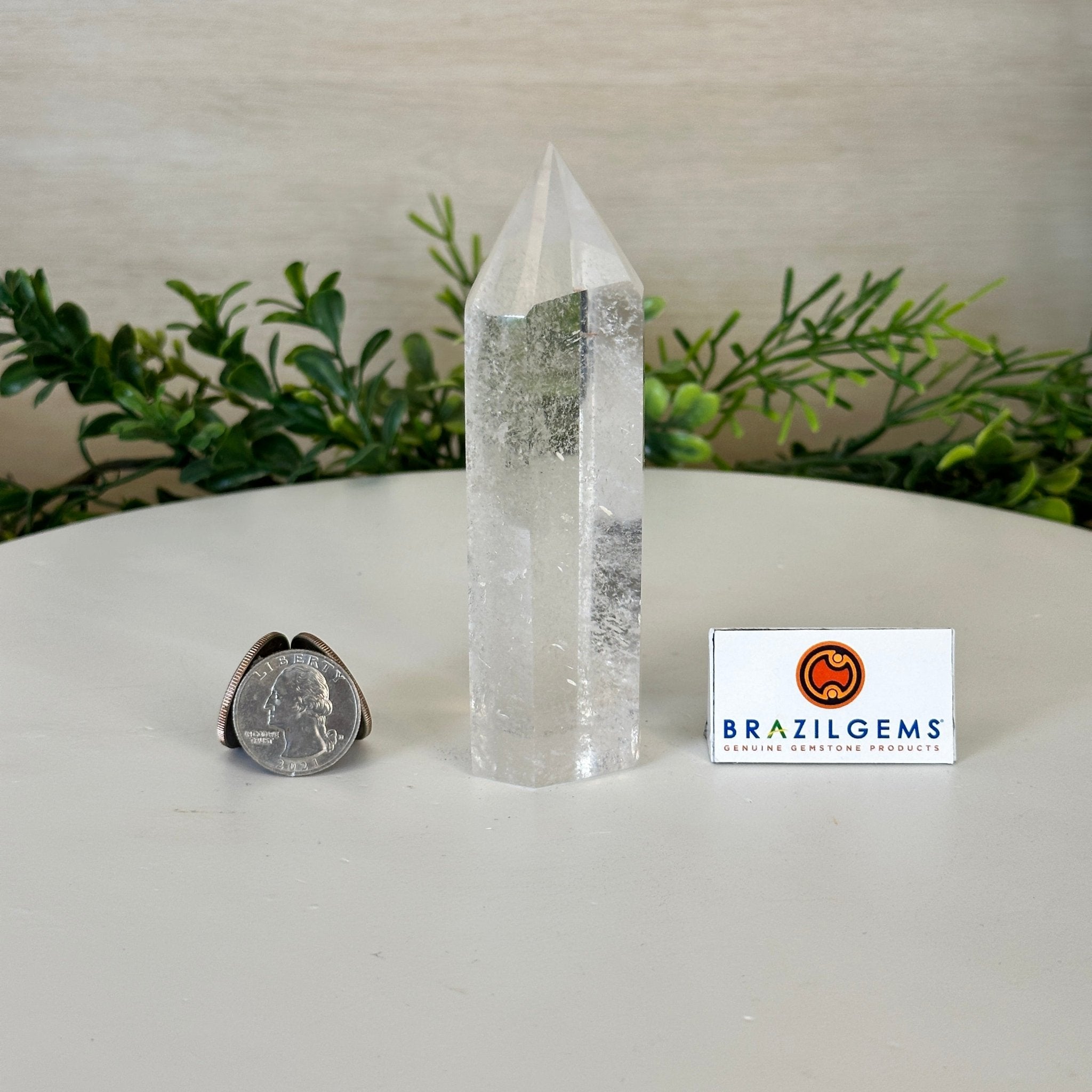 Polished Clear Quartz Crystal Tower 4.6" Tall #3106CQ - 018 - Brazil GemsBrazil GemsPolished Clear Quartz Crystal Tower 4.6" Tall #3106CQ - 018Crystal Points3106CQ - 018