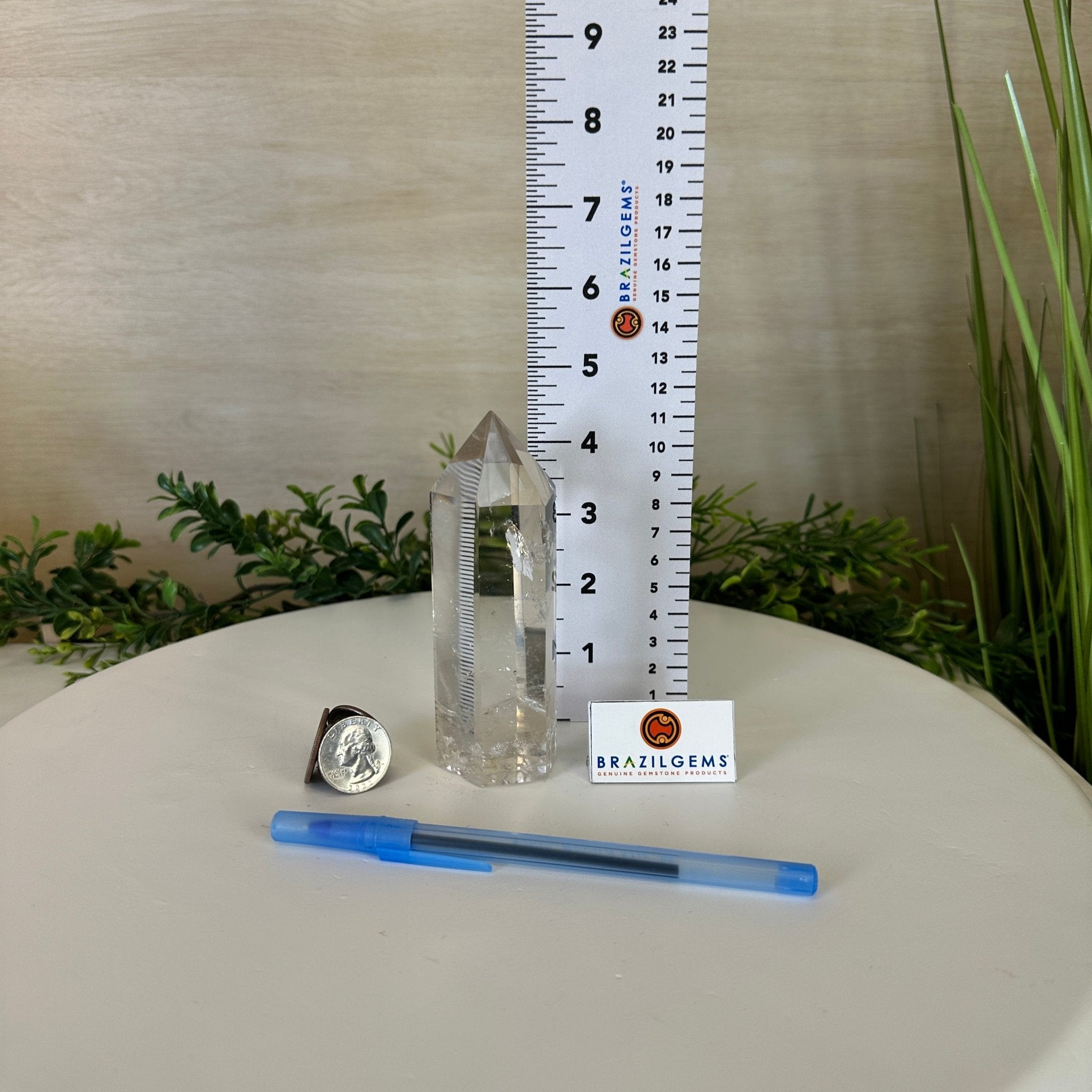 Polished Clear Quartz Crystal Tower 4.7" Tall #3106CQ - 016 - Brazil GemsBrazil GemsPolished Clear Quartz Crystal Tower 4.7" Tall #3106CQ - 016Crystal Points3106CQ - 016