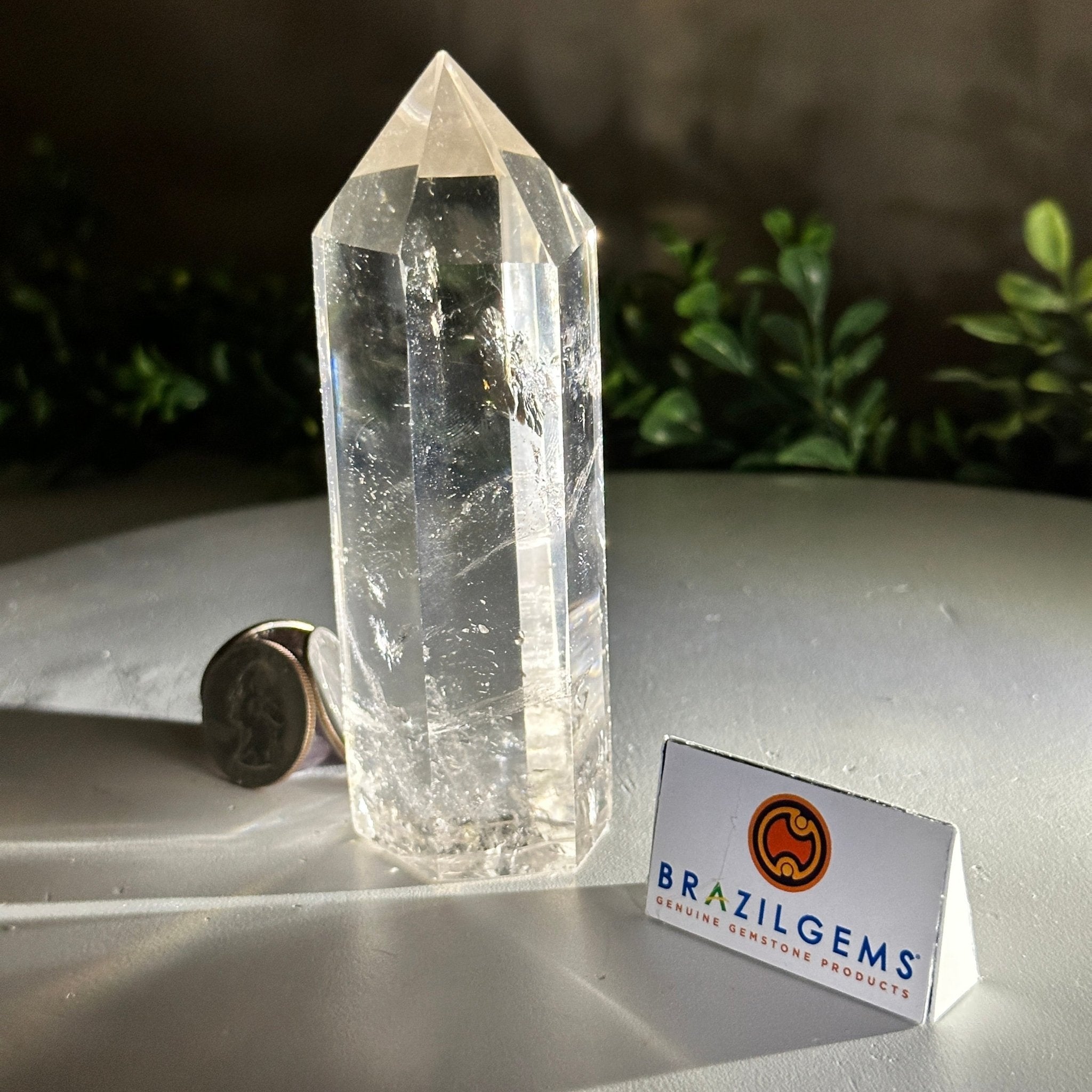 Polished Clear Quartz Crystal Tower 4.7" Tall #3106CQ - 016 - Brazil GemsBrazil GemsPolished Clear Quartz Crystal Tower 4.7" Tall #3106CQ - 016Crystal Points3106CQ - 016