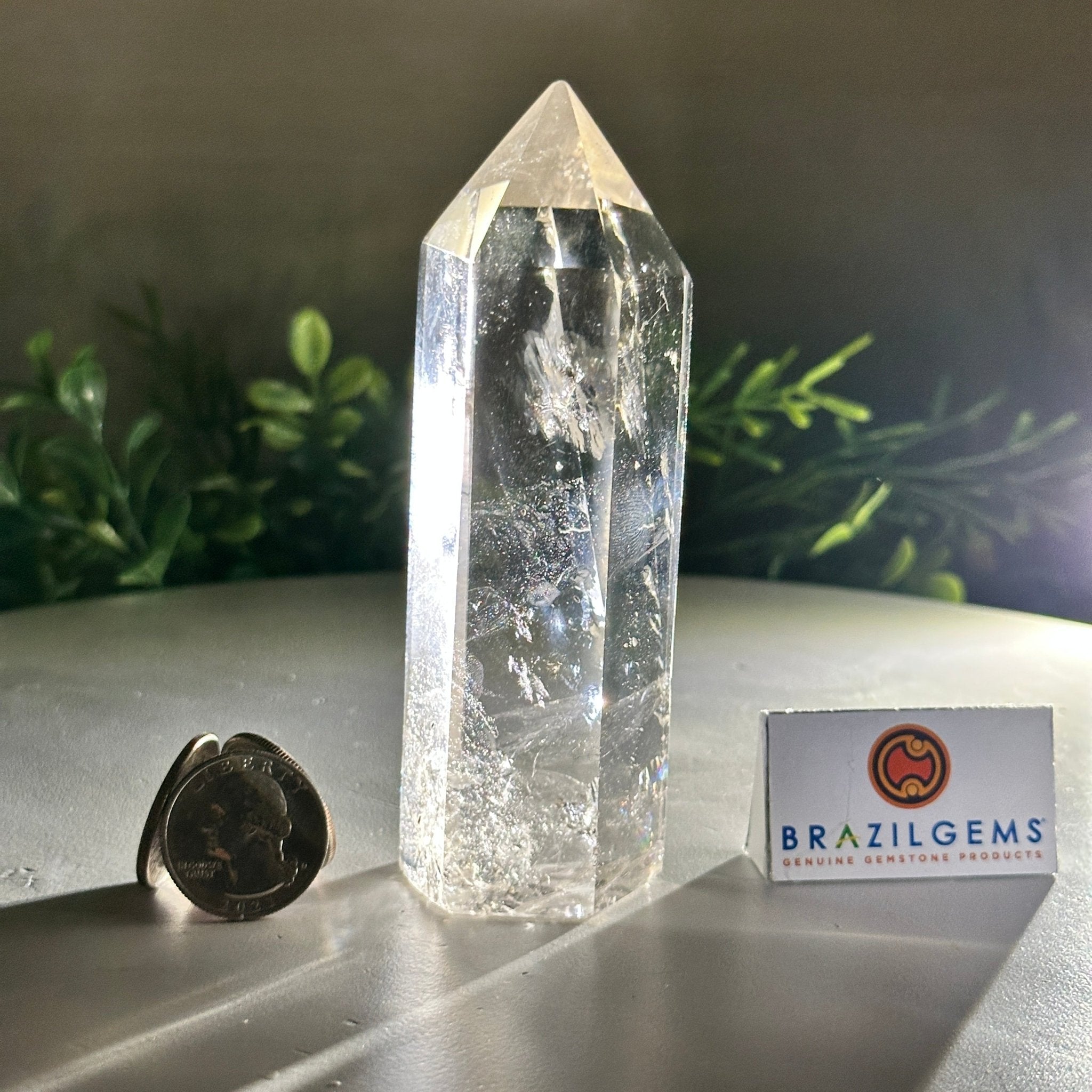 Polished Clear Quartz Crystal Tower 4.7" Tall #3106CQ - 016 - Brazil GemsBrazil GemsPolished Clear Quartz Crystal Tower 4.7" Tall #3106CQ - 016Crystal Points3106CQ - 016
