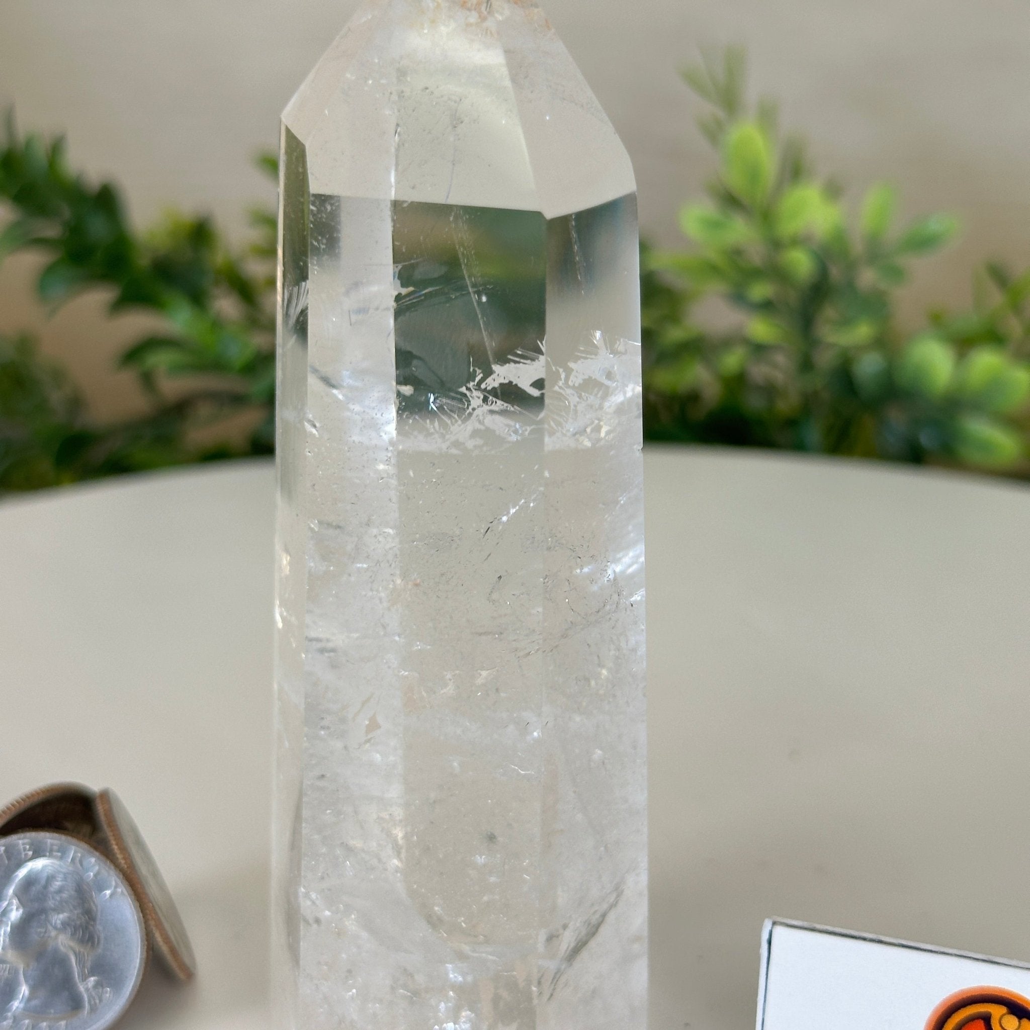 Polished Clear Quartz Crystal Tower 4.9" Tall #3106CQ - 017 - Brazil GemsBrazil GemsPolished Clear Quartz Crystal Tower 4.9" Tall #3106CQ - 017Crystal Points3106CQ - 017
