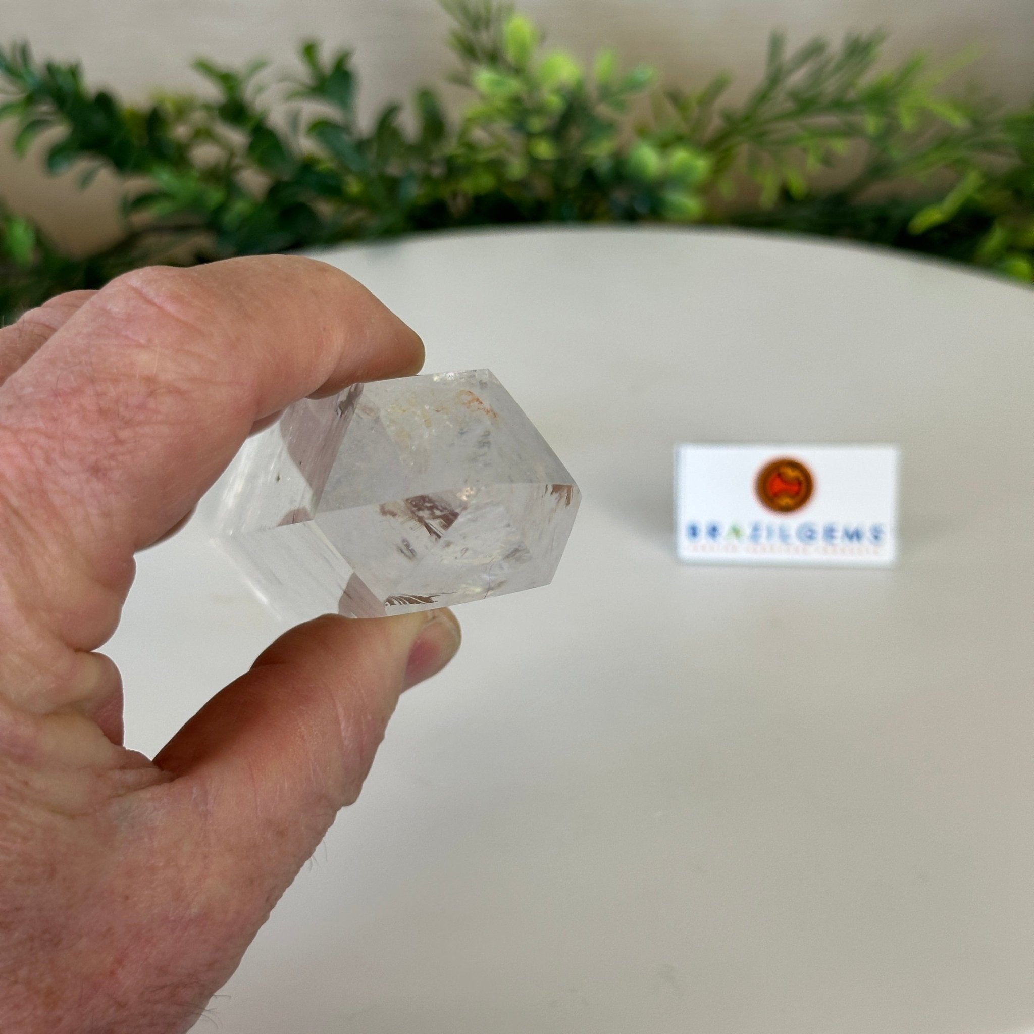 Polished Clear Quartz Crystal Tower 4.9" Tall #3106CQ - 017 - Brazil GemsBrazil GemsPolished Clear Quartz Crystal Tower 4.9" Tall #3106CQ - 017Crystal Points3106CQ - 017