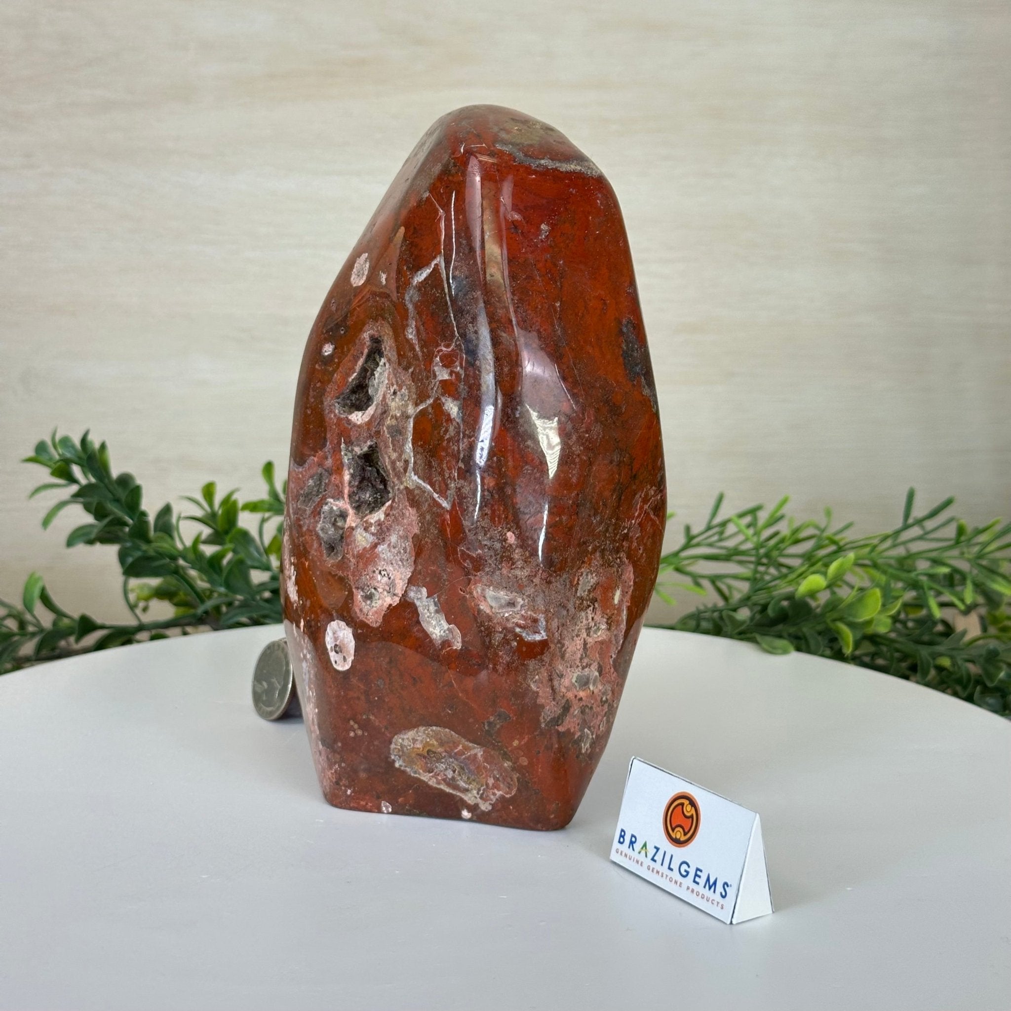 Polished Freeform African Red Jasper Gemstone, 5.5 lbs & 7.4” Tall #3301AJ - 001 - Brazil GemsBrazil GemsPolished Freeform African Red Jasper Gemstone, 5.5 lbs & 7.4” Tall #3301AJ - 001Freeform & Unique Shapes3301AJ - 001