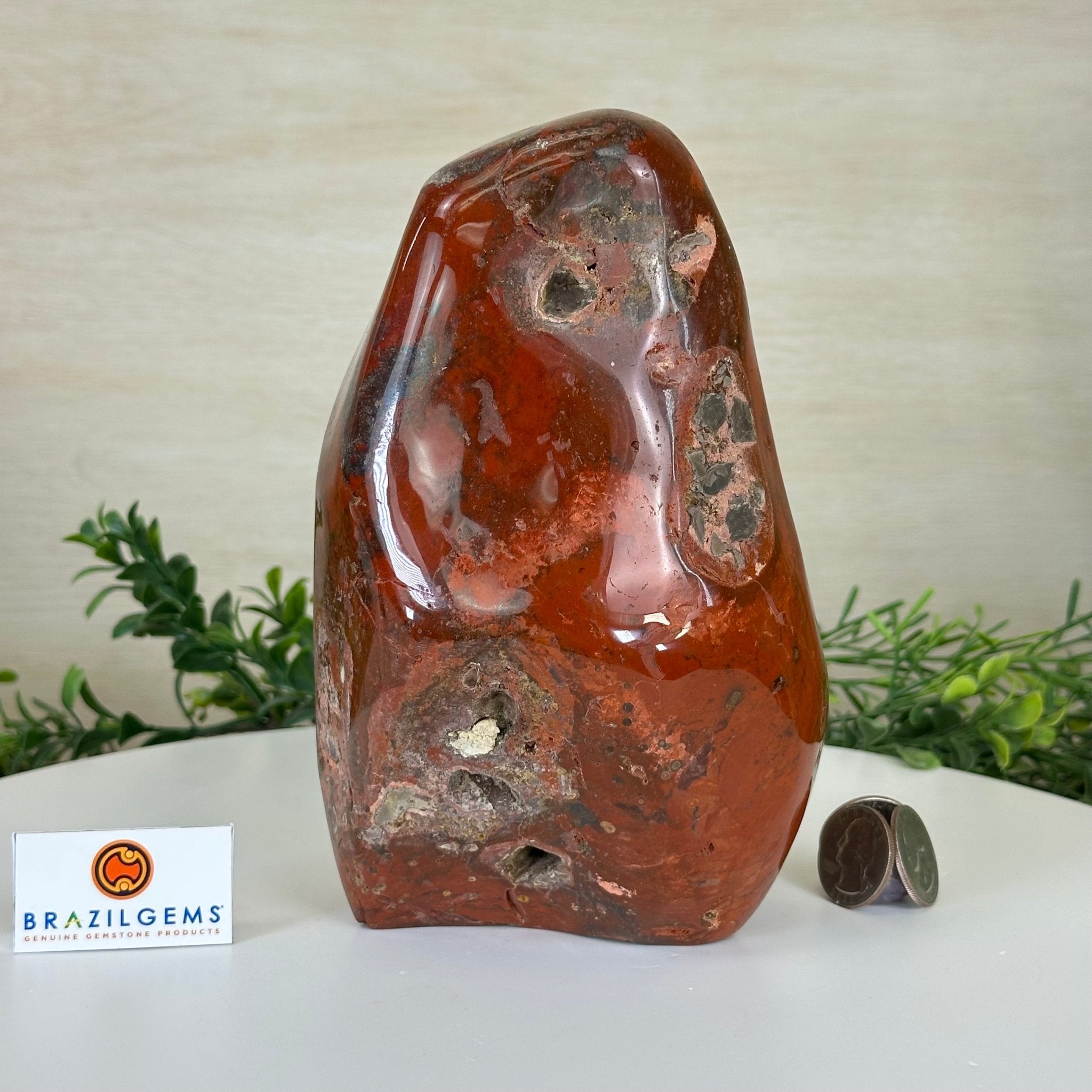Polished Freeform African Red Jasper Gemstone, 5.5 lbs & 7.4” Tall #3301AJ - 001 - Brazil GemsBrazil GemsPolished Freeform African Red Jasper Gemstone, 5.5 lbs & 7.4” Tall #3301AJ - 001Freeform & Unique Shapes3301AJ - 001