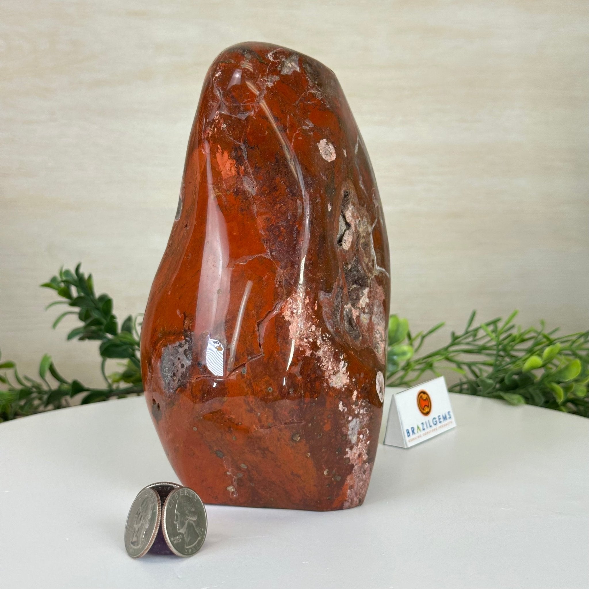Polished Freeform African Red Jasper Gemstone, 5.5 lbs & 7.4” Tall #3301AJ - 001 - Brazil GemsBrazil GemsPolished Freeform African Red Jasper Gemstone, 5.5 lbs & 7.4” Tall #3301AJ - 001Freeform & Unique Shapes3301AJ - 001