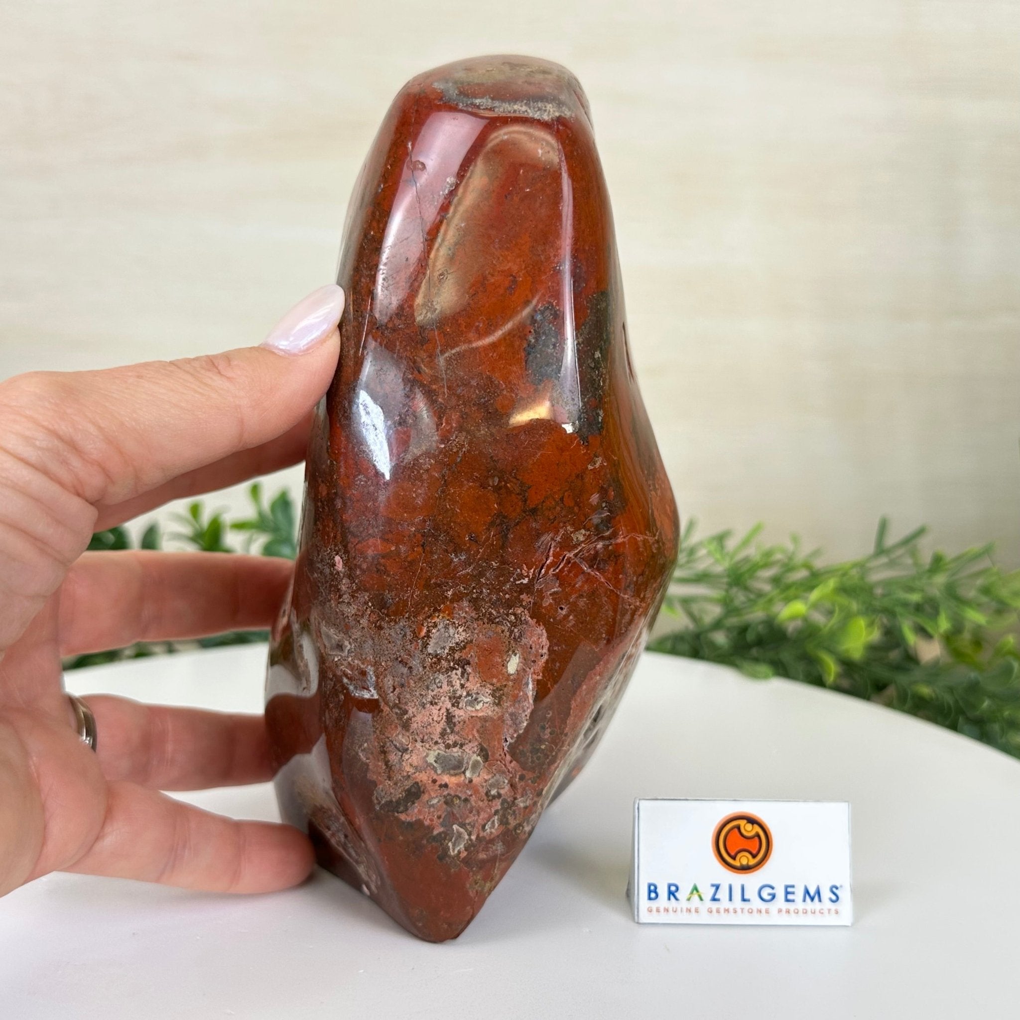 Polished Freeform African Red Jasper Gemstone, 5.5 lbs & 7.4” Tall #3301AJ - 001 - Brazil GemsBrazil GemsPolished Freeform African Red Jasper Gemstone, 5.5 lbs & 7.4” Tall #3301AJ - 001Freeform & Unique Shapes3301AJ - 001