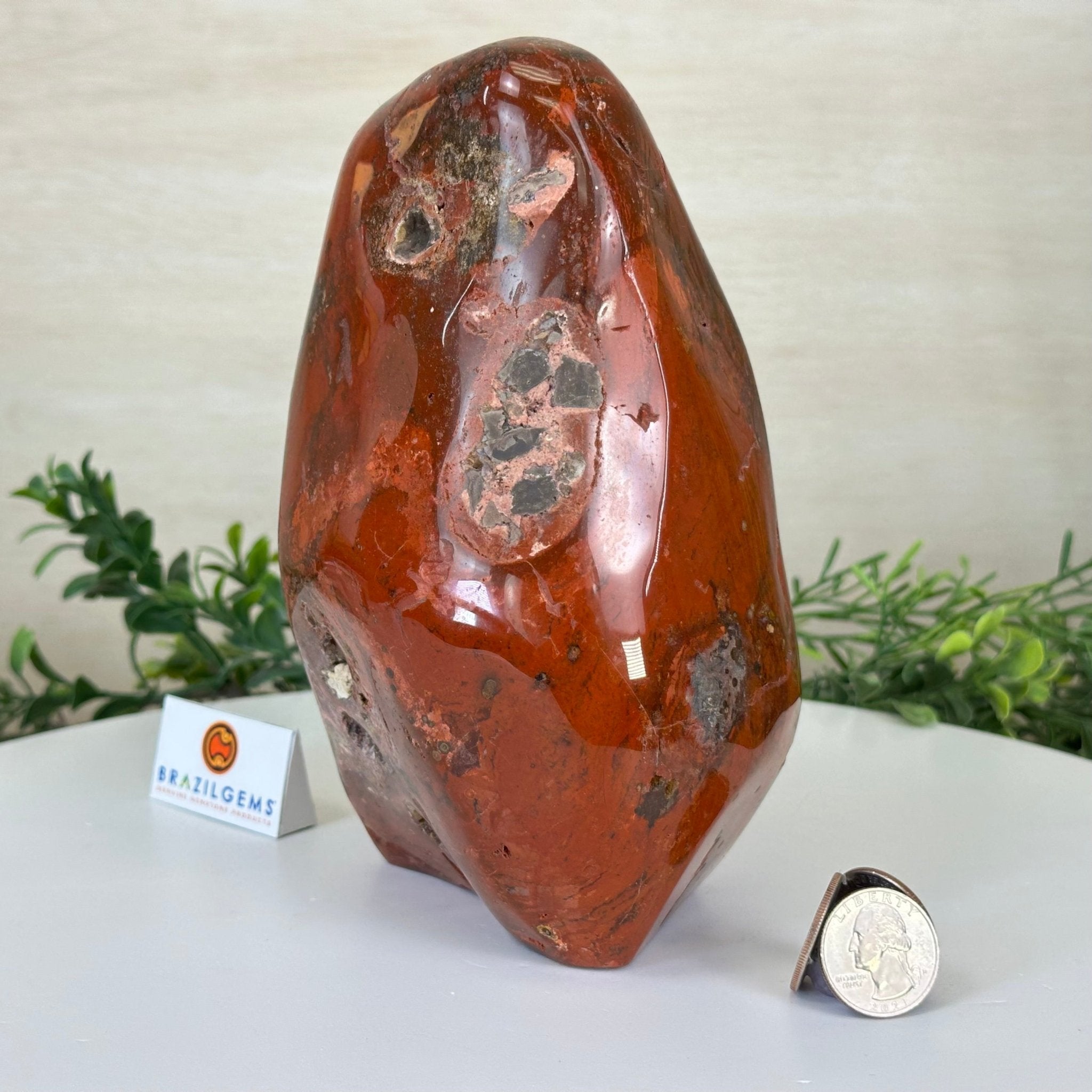 Polished Freeform African Red Jasper Gemstone, 5.5 lbs & 7.4” Tall #3301AJ - 001 - Brazil GemsBrazil GemsPolished Freeform African Red Jasper Gemstone, 5.5 lbs & 7.4” Tall #3301AJ - 001Freeform & Unique Shapes3301AJ - 001