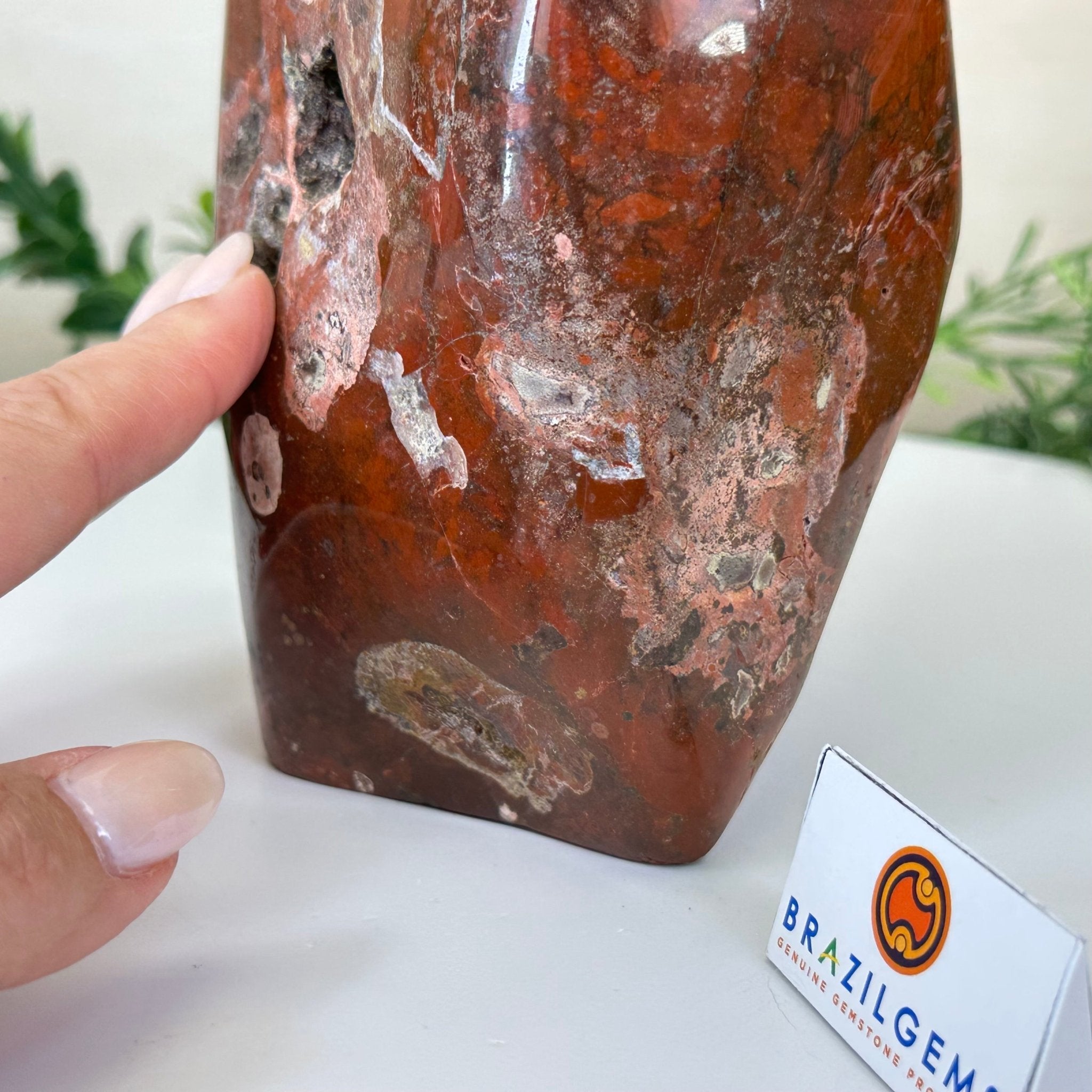 Polished Freeform African Red Jasper Gemstone, 5.5 lbs & 7.4” Tall #3301AJ - 001 - Brazil GemsBrazil GemsPolished Freeform African Red Jasper Gemstone, 5.5 lbs & 7.4” Tall #3301AJ - 001Freeform & Unique Shapes3301AJ - 001