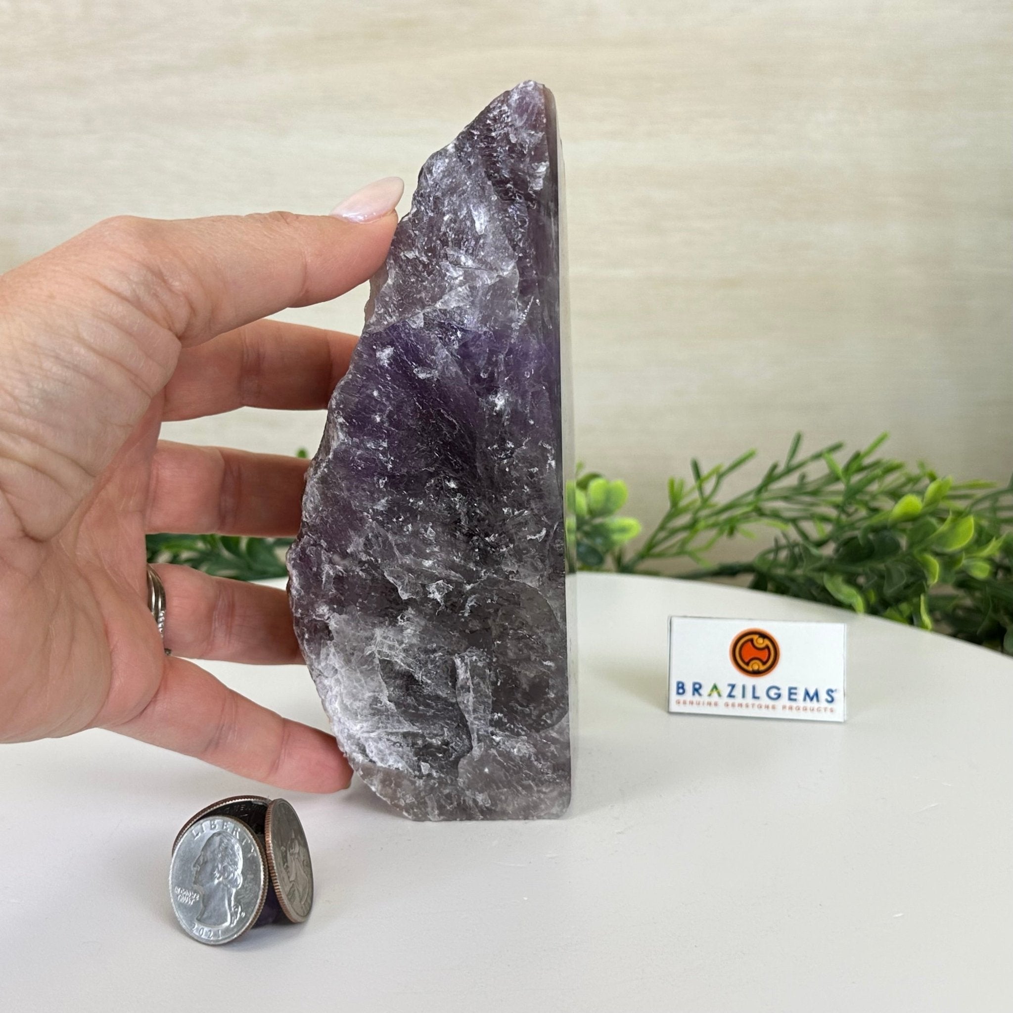 Polished Freeform Amethyst Gemstone, 2.2 lbs & 6.6” Tall #3303AM - 001 - Brazil GemsBrazil GemsPolished Freeform Amethyst Gemstone, 2.2 lbs & 6.6” Tall #3303AM - 001Freeform & Unique Shapes3303AM - 001