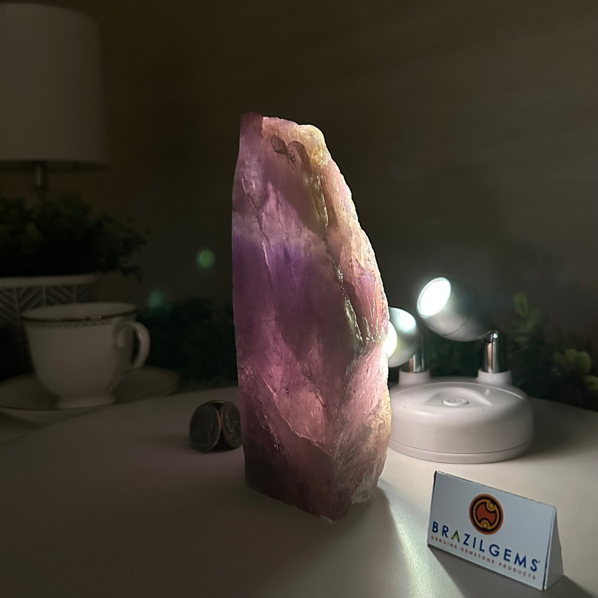 Polished Freeform Amethyst Gemstone, 2.2 lbs & 6.6” Tall #3303AM - 001 - Brazil GemsBrazil GemsPolished Freeform Amethyst Gemstone, 2.2 lbs & 6.6” Tall #3303AM - 001Freeform & Unique Shapes3303AM - 001