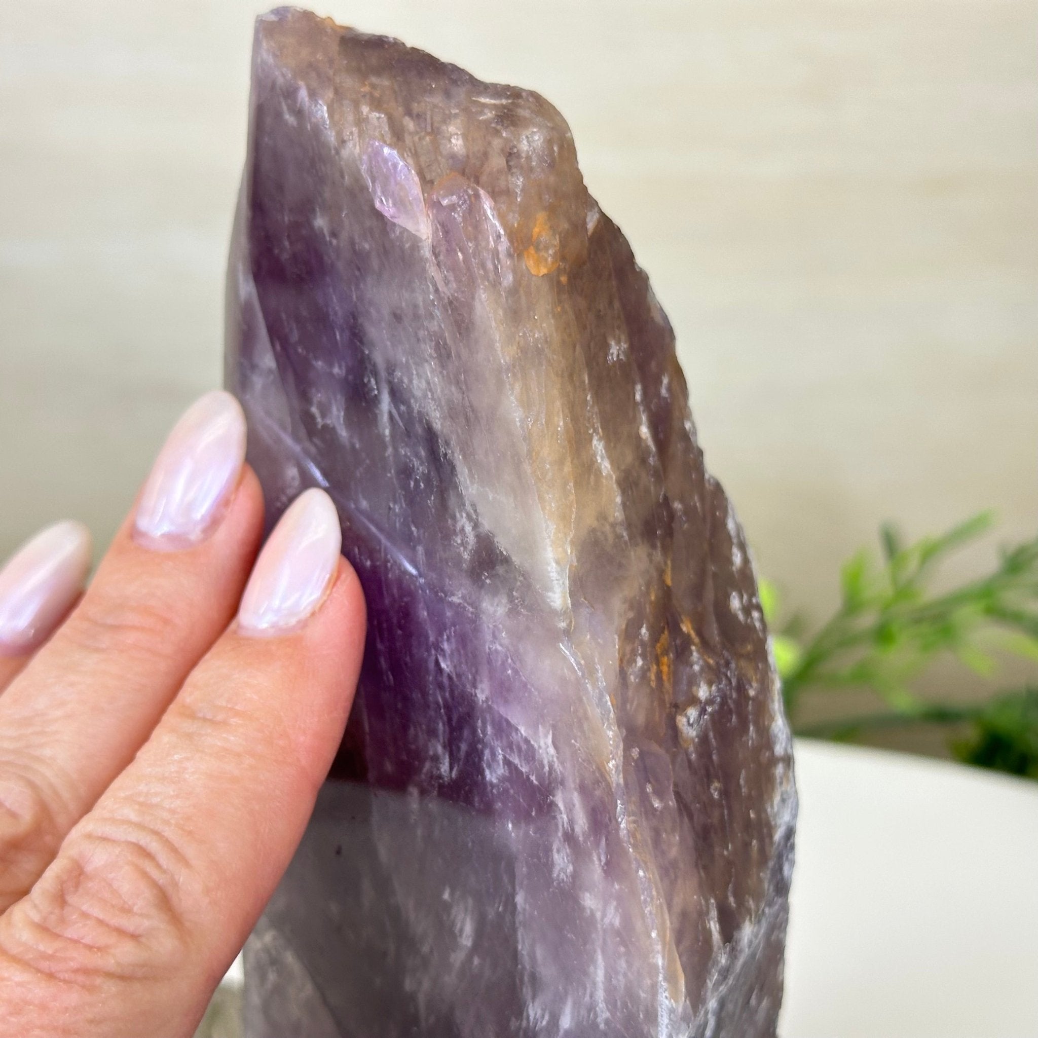 Polished Freeform Amethyst Gemstone, 2.2 lbs & 6.6” Tall #3303AM - 001 - Brazil GemsBrazil GemsPolished Freeform Amethyst Gemstone, 2.2 lbs & 6.6” Tall #3303AM - 001Freeform & Unique Shapes3303AM - 001