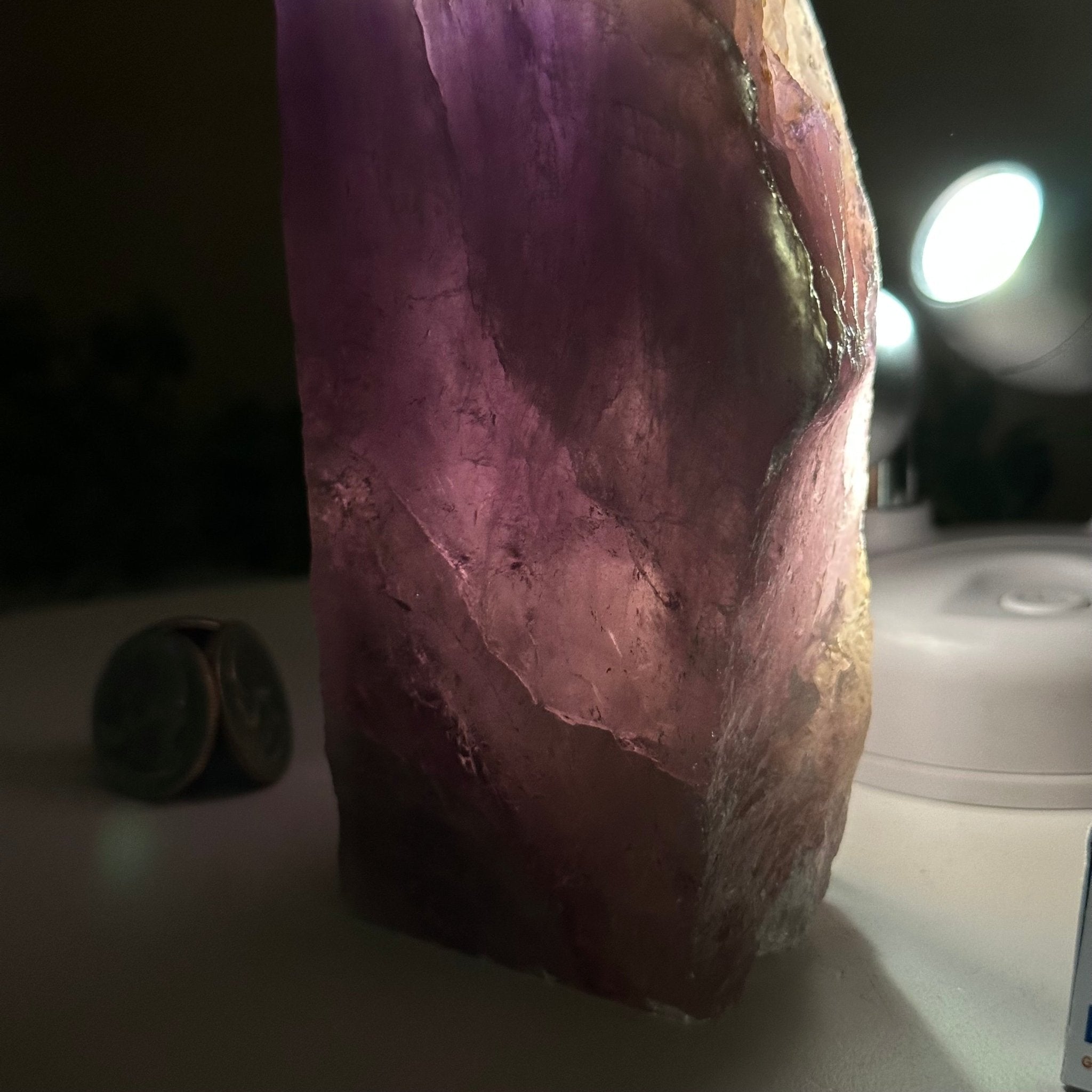Polished Freeform Amethyst Gemstone, 2.2 lbs & 6.6” Tall #3303AM - 001 - Brazil GemsBrazil GemsPolished Freeform Amethyst Gemstone, 2.2 lbs & 6.6” Tall #3303AM - 001Freeform & Unique Shapes3303AM - 001