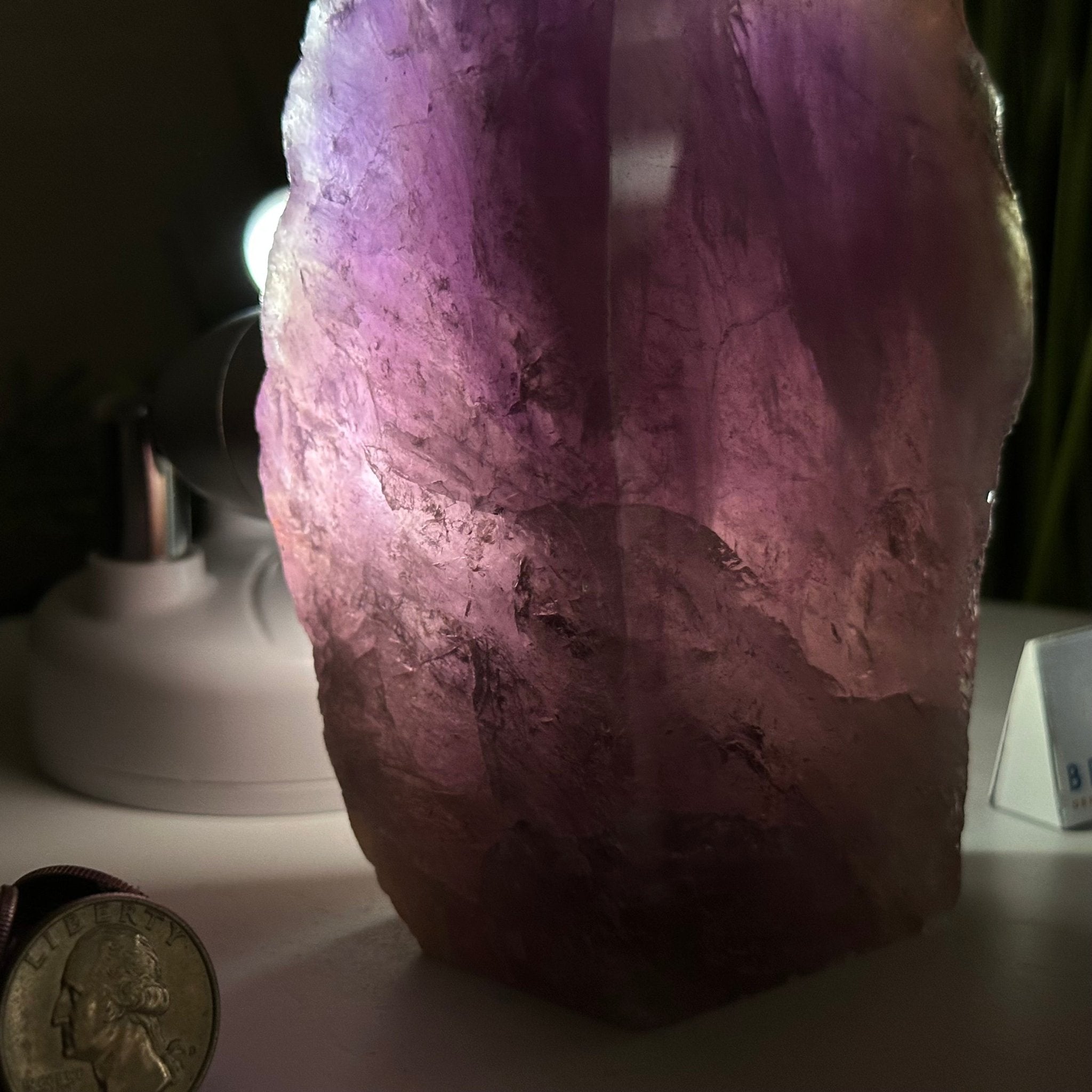 Polished Freeform Amethyst Gemstone, 2.2 lbs & 6.6” Tall #3303AM - 001 - Brazil GemsBrazil GemsPolished Freeform Amethyst Gemstone, 2.2 lbs & 6.6” Tall #3303AM - 001Freeform & Unique Shapes3303AM - 001