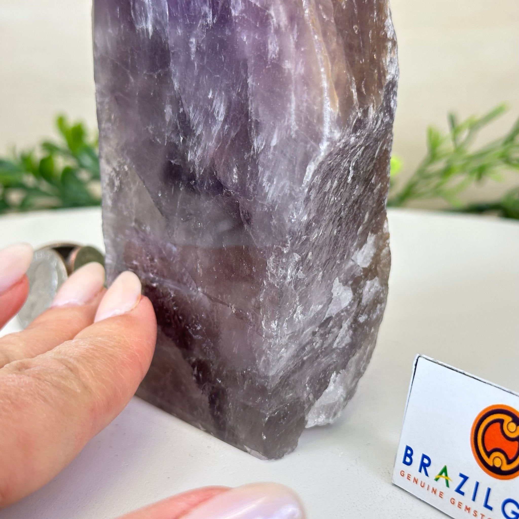 Polished Freeform Amethyst Gemstone, 2.2 lbs & 6.6” Tall #3303AM - 001 - Brazil GemsBrazil GemsPolished Freeform Amethyst Gemstone, 2.2 lbs & 6.6” Tall #3303AM - 001Freeform & Unique Shapes3303AM - 001