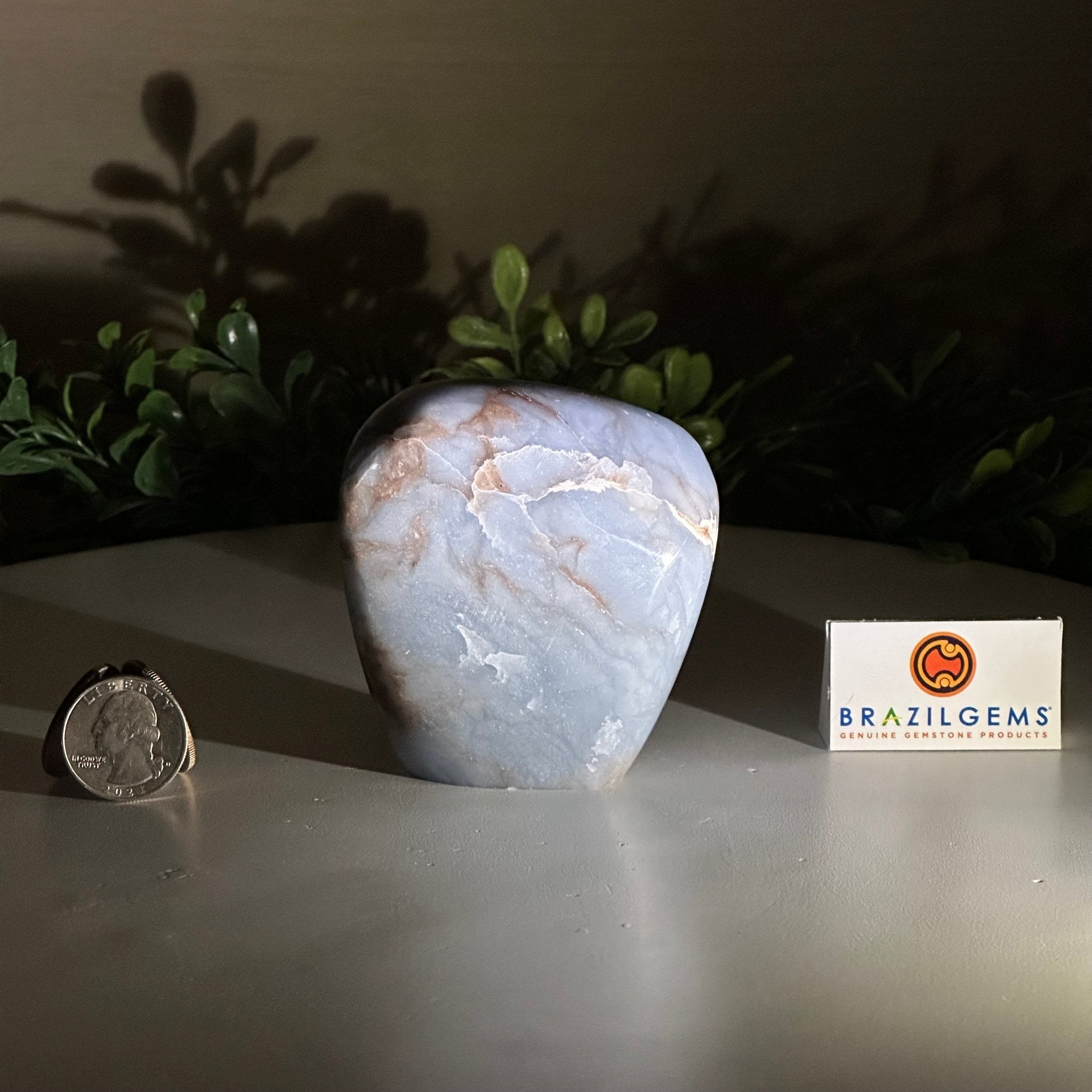 Polished Freeform Angelite Gemstone, 0.8 lbs & 3.3” Tall #3301AL - 001 - Brazil GemsBrazil GemsPolished Freeform Angelite Gemstone, 0.8 lbs & 3.3” Tall #3301AL - 001Freeform & Unique Shapes3301AL - 001