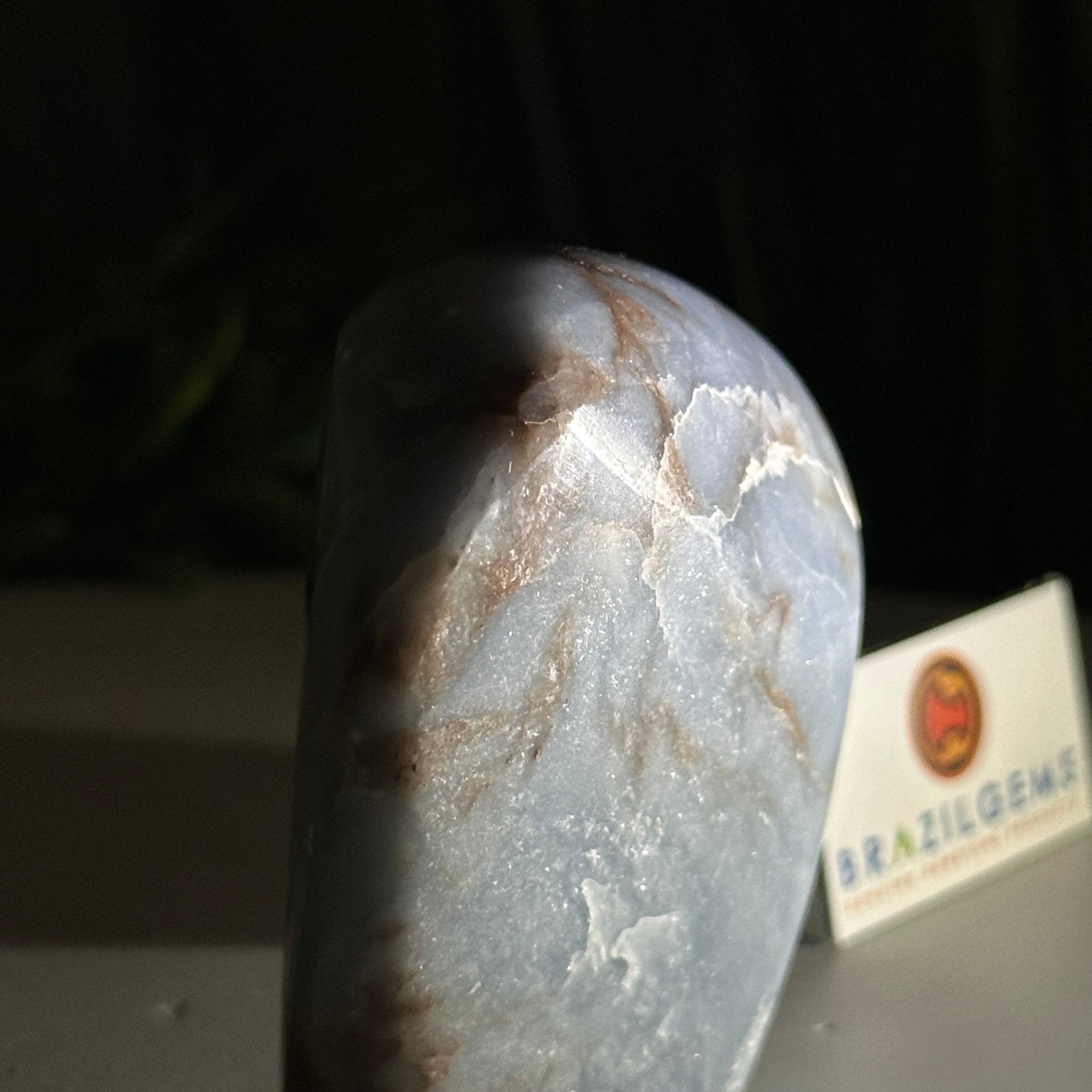 Polished Freeform Angelite Gemstone, 0.8 lbs & 3.3” Tall #3301AL - 001 - Brazil GemsBrazil GemsPolished Freeform Angelite Gemstone, 0.8 lbs & 3.3” Tall #3301AL - 001Freeform & Unique Shapes3301AL - 001