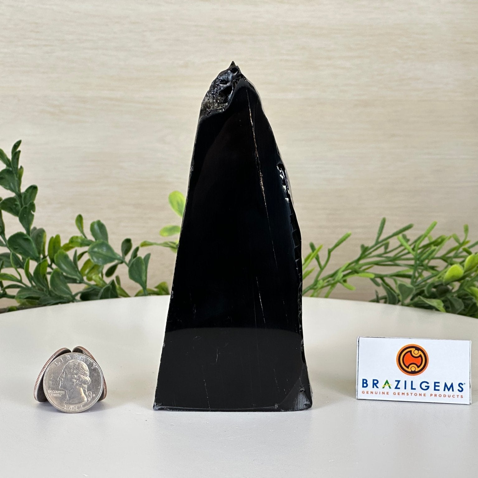 Polished Freeform Black Obsidian Gemstone, 1.3 lbs & 5.5” Tall #3303BK - 002 - Brazil GemsBrazil GemsPolished Freeform Black Obsidian Gemstone, 1.3 lbs & 5.5” Tall #3303BK - 002Freeform & Unique Shapes3303BK - 002