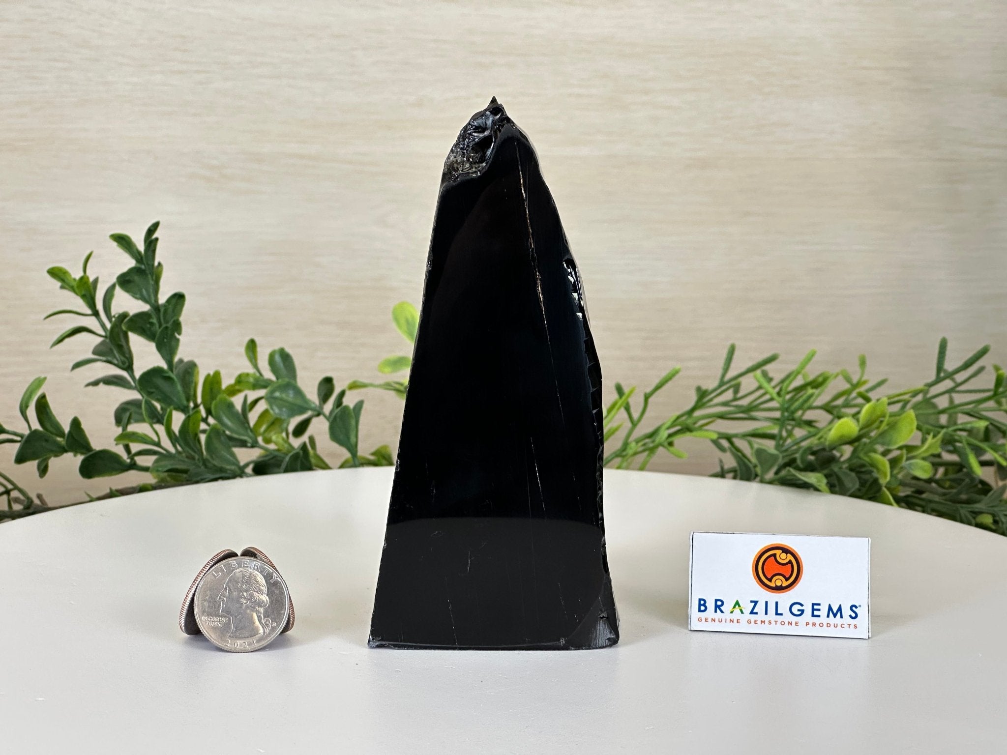 Polished Freeform Black Obsidian Gemstone, 1.3 lbs & 5.5” Tall #3303BK - 002 - Brazil GemsBrazil GemsPolished Freeform Black Obsidian Gemstone, 1.3 lbs & 5.5” Tall #3303BK - 002Freeform & Unique Shapes3303BK - 002