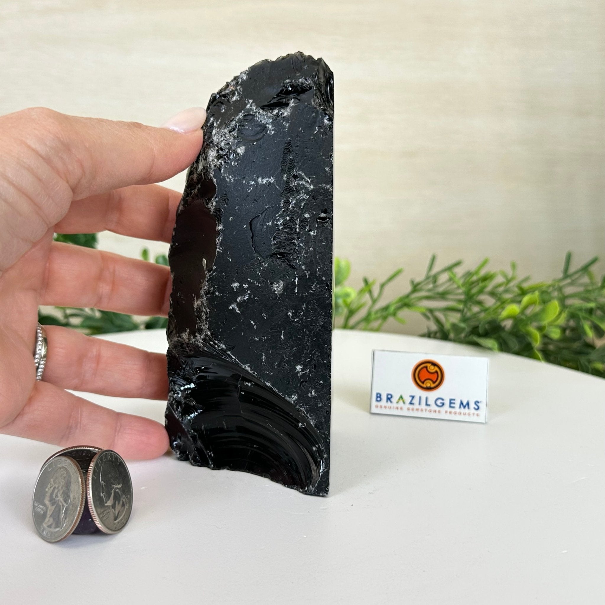Polished Freeform Black Obsidian Gemstone, 1.3 lbs & 5.5” Tall #3303BK - 002 - Brazil GemsBrazil GemsPolished Freeform Black Obsidian Gemstone, 1.3 lbs & 5.5” Tall #3303BK - 002Freeform & Unique Shapes3303BK - 002