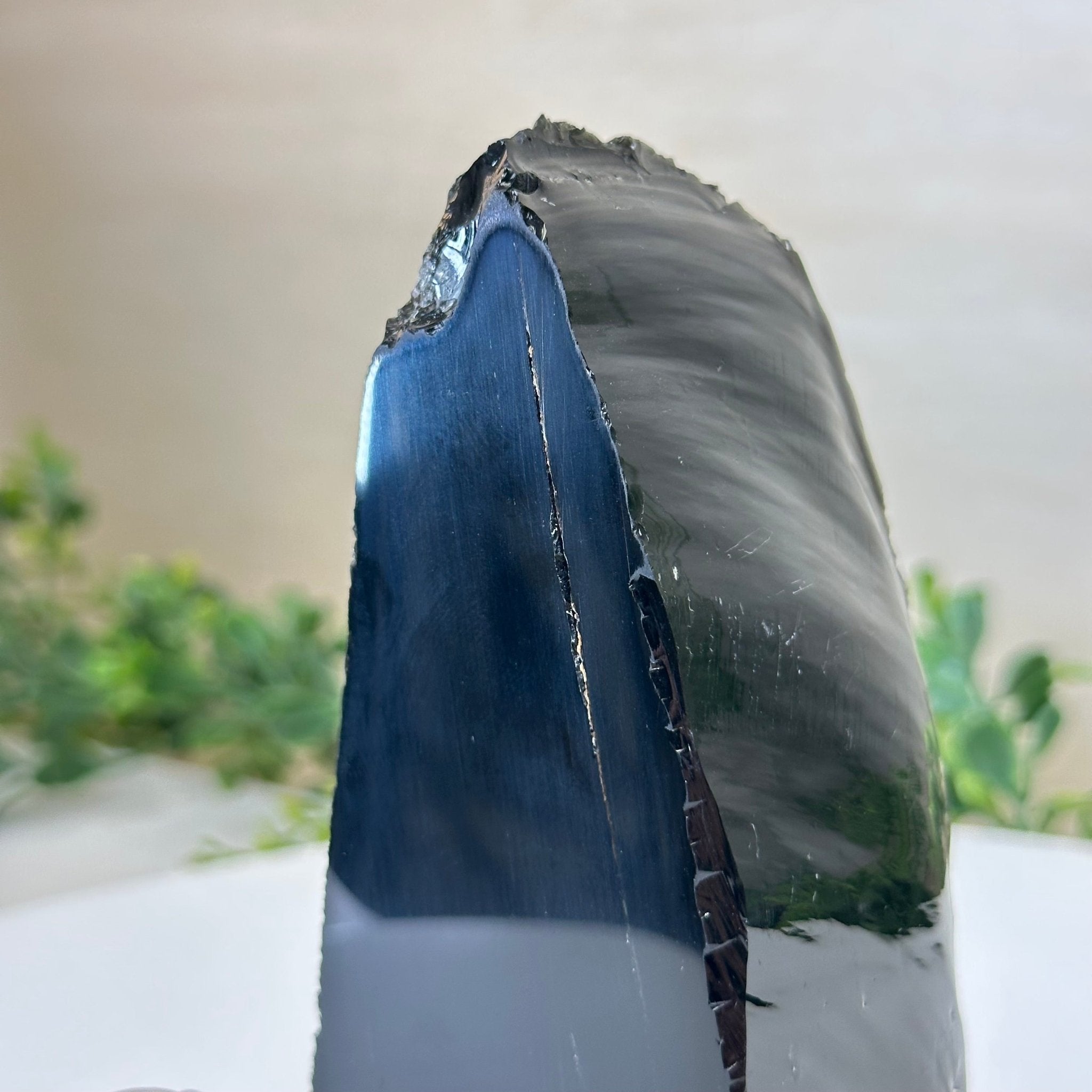 Polished Freeform Black Obsidian Gemstone, 1.3 lbs & 5.5” Tall #3303BK - 002 - Brazil GemsBrazil GemsPolished Freeform Black Obsidian Gemstone, 1.3 lbs & 5.5” Tall #3303BK - 002Freeform & Unique Shapes3303BK - 002