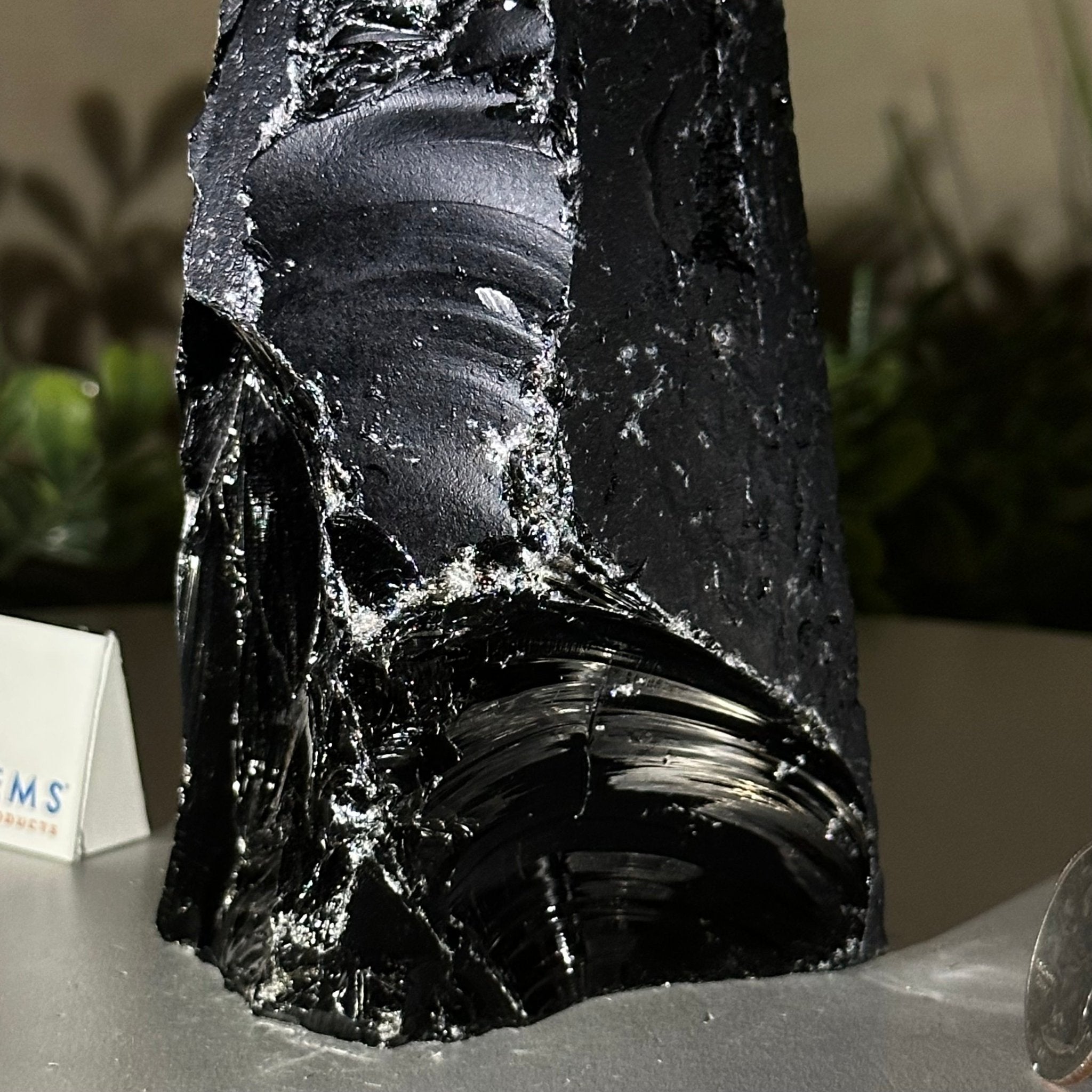 Polished Freeform Black Obsidian Gemstone, 1.3 lbs & 5.5” Tall #3303BK - 002 - Brazil GemsBrazil GemsPolished Freeform Black Obsidian Gemstone, 1.3 lbs & 5.5” Tall #3303BK - 002Freeform & Unique Shapes3303BK - 002