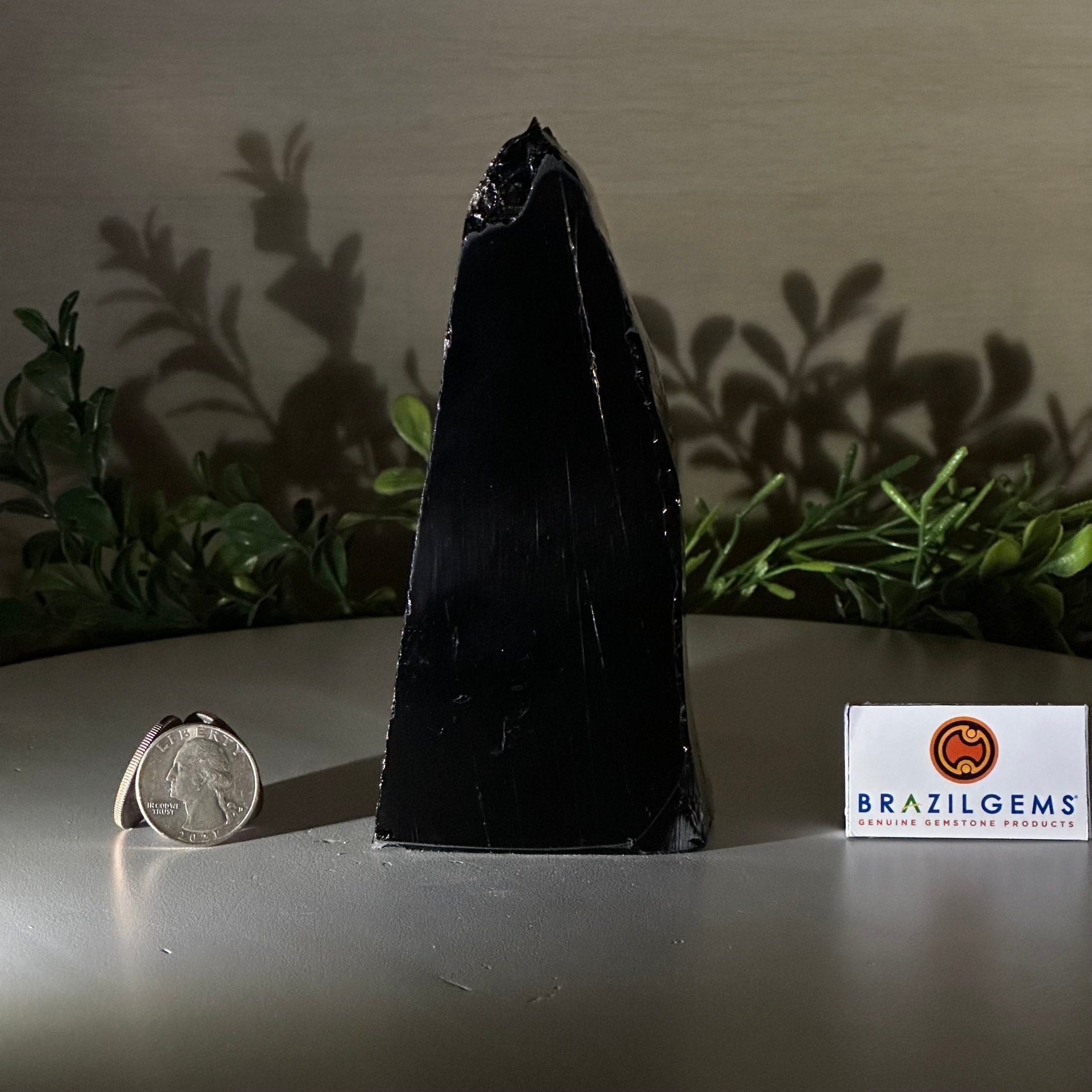 Polished Freeform Black Obsidian Gemstone, 1.3 lbs & 5.5” Tall #3303BK - 002 - Brazil GemsBrazil GemsPolished Freeform Black Obsidian Gemstone, 1.3 lbs & 5.5” Tall #3303BK - 002Freeform & Unique Shapes3303BK - 002