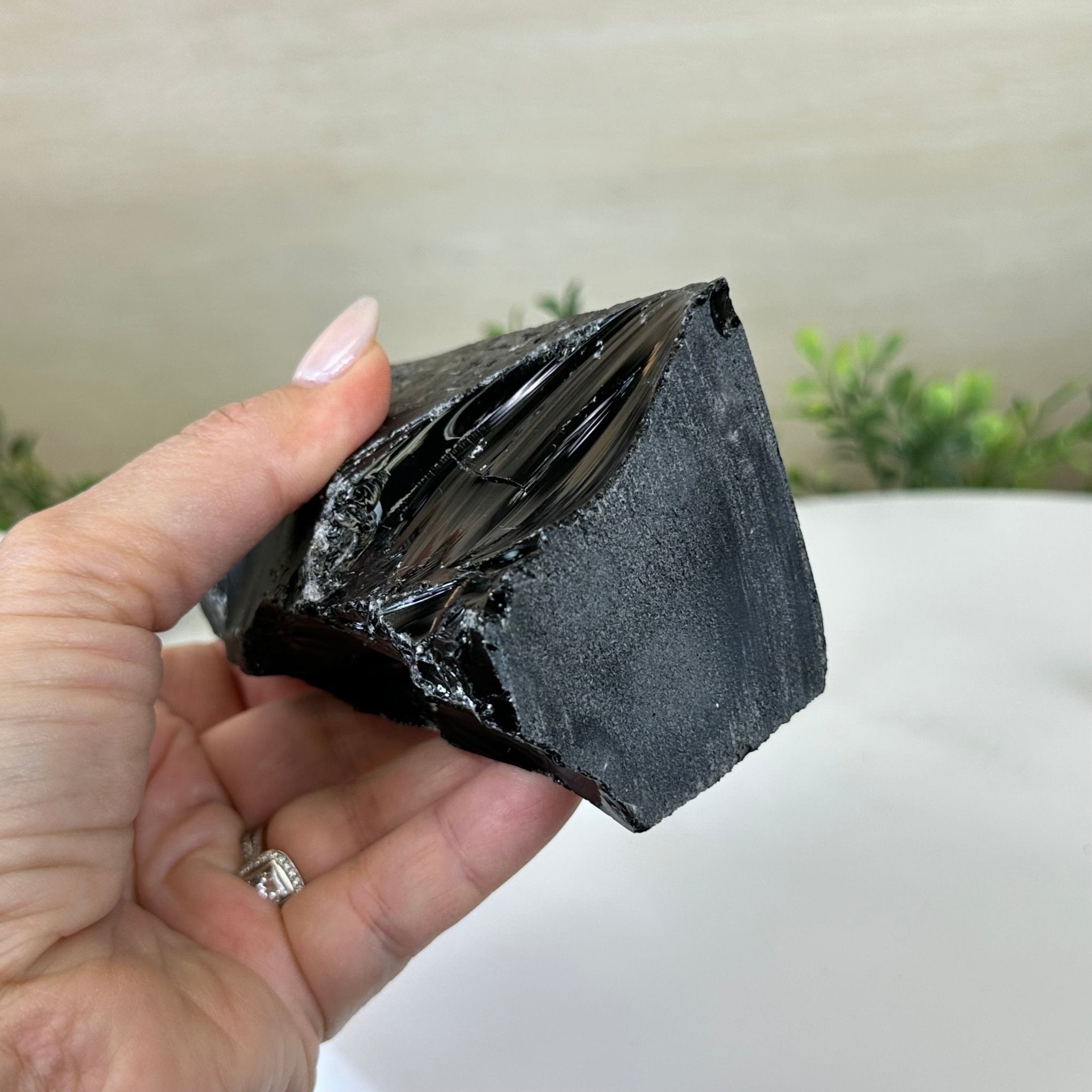 Polished Freeform Black Obsidian Gemstone, 1.3 lbs & 5.5” Tall #3303BK - 002 - Brazil GemsBrazil GemsPolished Freeform Black Obsidian Gemstone, 1.3 lbs & 5.5” Tall #3303BK - 002Freeform & Unique Shapes3303BK - 002