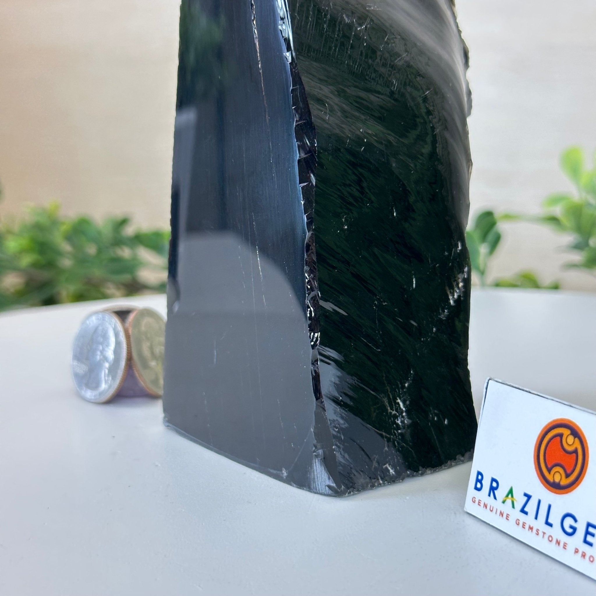 Polished Freeform Black Obsidian Gemstone, 1.3 lbs & 5.5” Tall #3303BK - 002 - Brazil GemsBrazil GemsPolished Freeform Black Obsidian Gemstone, 1.3 lbs & 5.5” Tall #3303BK - 002Freeform & Unique Shapes3303BK - 002