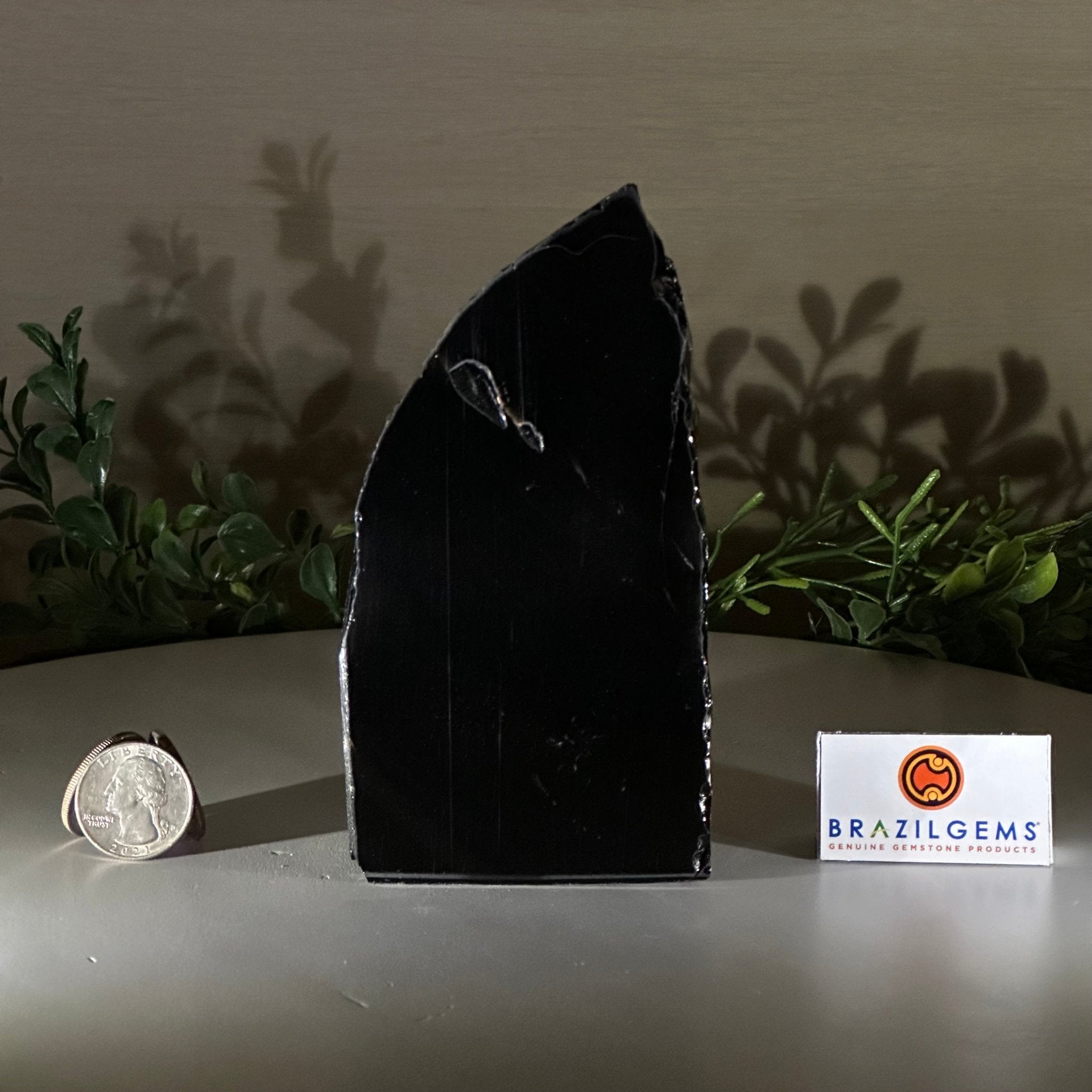 Polished Freeform Black Obsidian Gemstone, 1.8 lbs & 5.5” Tall #3303BK - 003 - Brazil GemsBrazil GemsPolished Freeform Black Obsidian Gemstone, 1.8 lbs & 5.5” Tall #3303BK - 003Freeform & Unique Shapes3303BK - 003