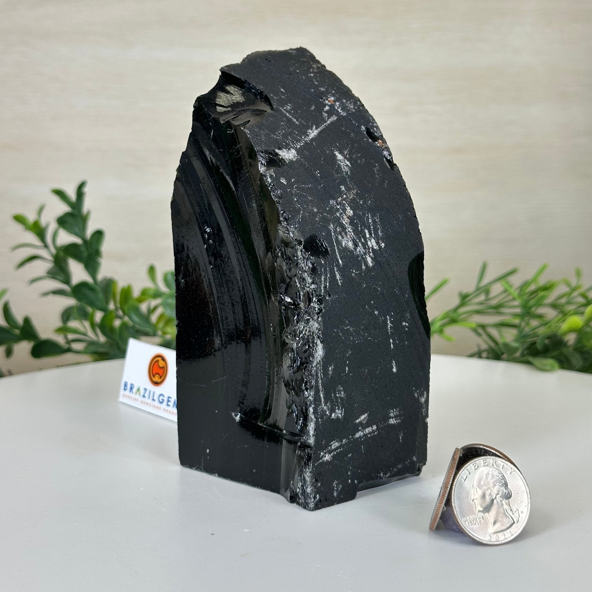 Polished Freeform Black Obsidian Gemstone, 1.8 lbs & 5.5” Tall #3303BK - 003 - Brazil GemsBrazil GemsPolished Freeform Black Obsidian Gemstone, 1.8 lbs & 5.5” Tall #3303BK - 003Freeform & Unique Shapes3303BK - 003