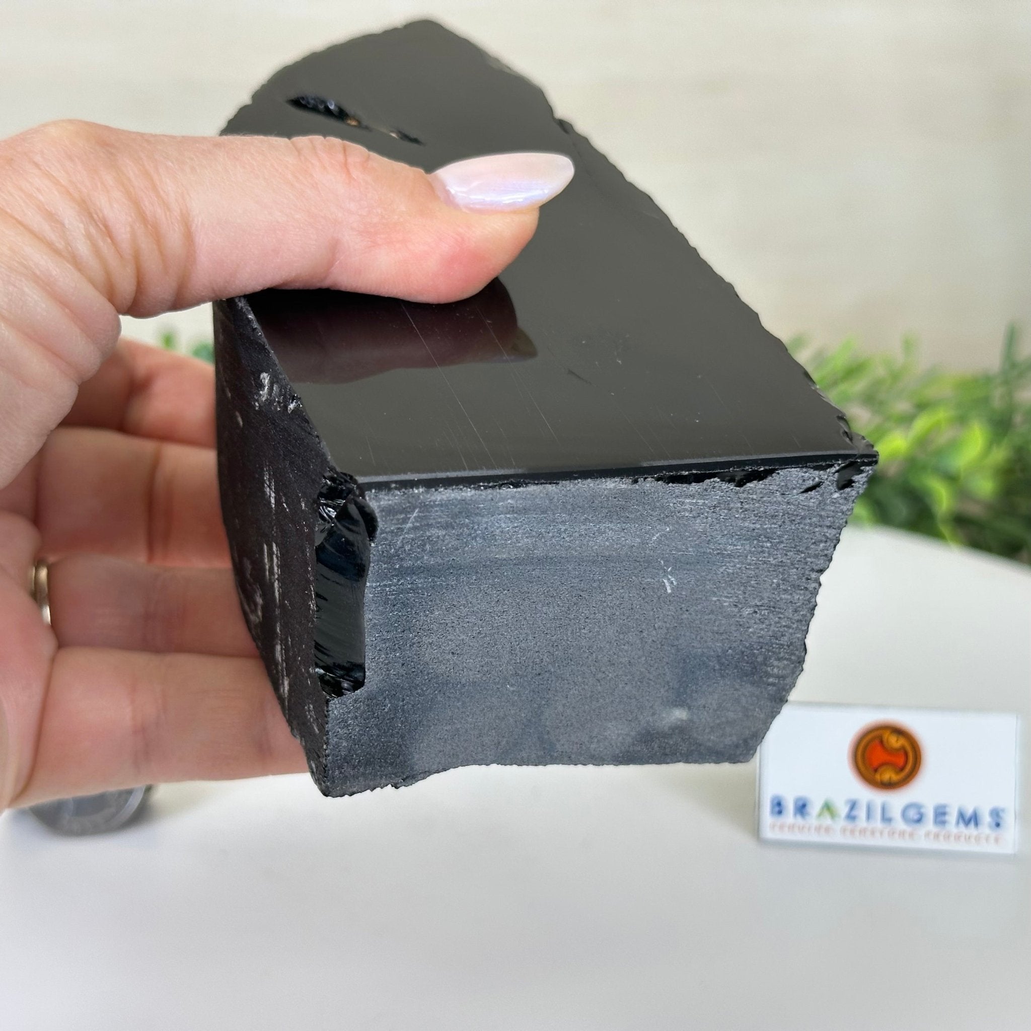 Polished Freeform Black Obsidian Gemstone, 1.8 lbs & 5.5” Tall #3303BK - 003 - Brazil GemsBrazil GemsPolished Freeform Black Obsidian Gemstone, 1.8 lbs & 5.5” Tall #3303BK - 003Freeform & Unique Shapes3303BK - 003