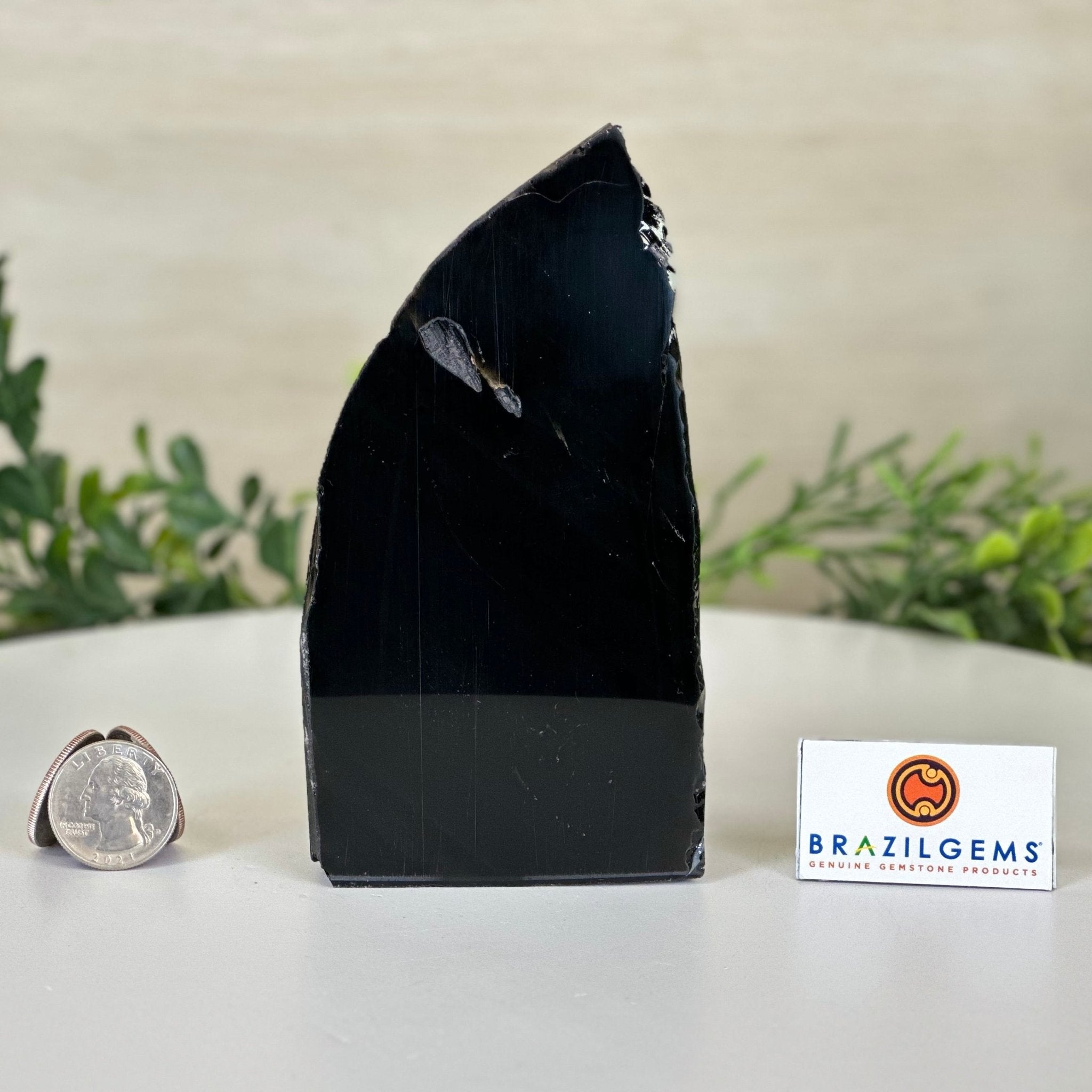 Polished Freeform Black Obsidian Gemstone, 1.8 lbs & 5.5” Tall #3303BK - 003 - Brazil GemsBrazil GemsPolished Freeform Black Obsidian Gemstone, 1.8 lbs & 5.5” Tall #3303BK - 003Freeform & Unique Shapes3303BK - 003