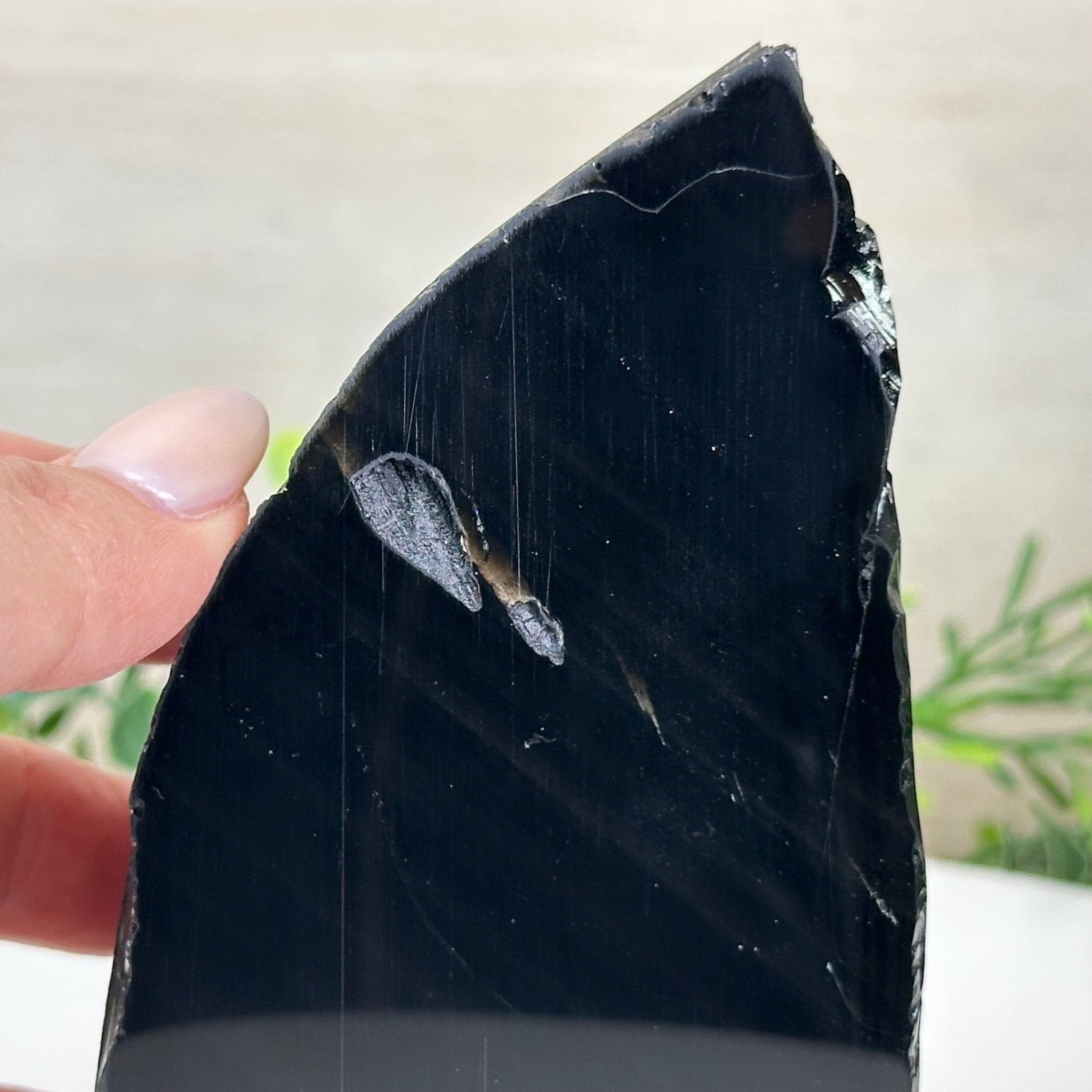 Polished Freeform Black Obsidian Gemstone, 1.8 lbs & 5.5” Tall #3303BK - 003 - Brazil GemsBrazil GemsPolished Freeform Black Obsidian Gemstone, 1.8 lbs & 5.5” Tall #3303BK - 003Freeform & Unique Shapes3303BK - 003