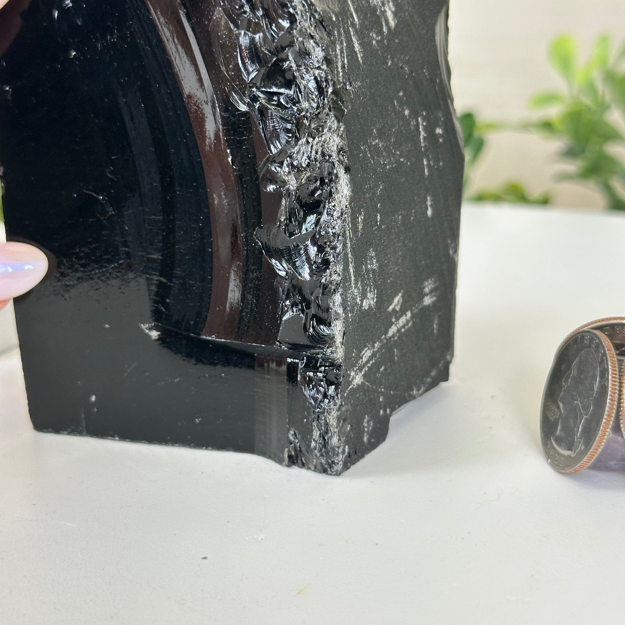 Polished Freeform Black Obsidian Gemstone, 1.8 lbs & 5.5” Tall #3303BK - 003 - Brazil GemsBrazil GemsPolished Freeform Black Obsidian Gemstone, 1.8 lbs & 5.5” Tall #3303BK - 003Freeform & Unique Shapes3303BK - 003