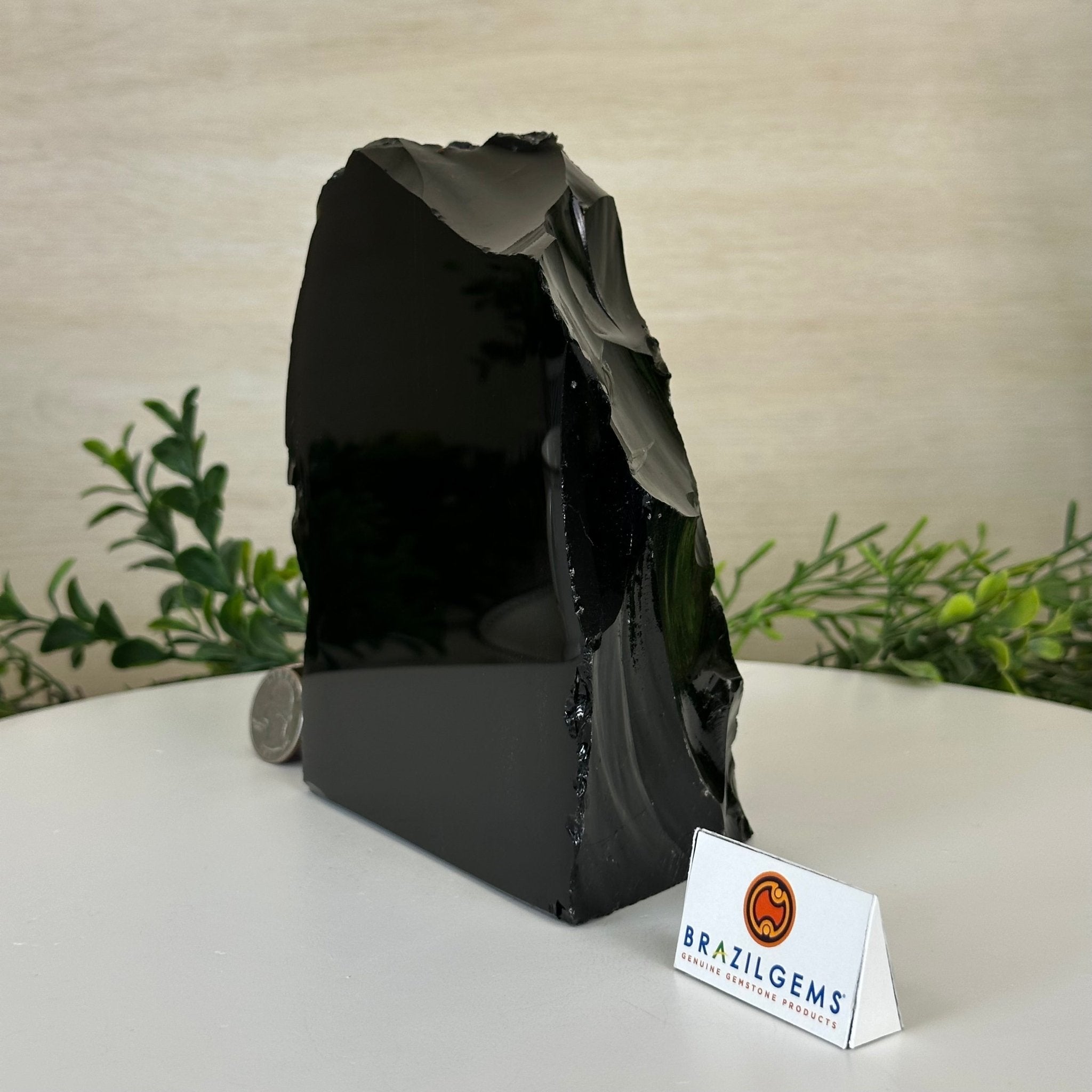 Polished Freeform Black Obsidian Gemstone, 3.8 lbs & 6.2” Tall #3303BK - 004 - Brazil GemsBrazil GemsPolished Freeform Black Obsidian Gemstone, 3.8 lbs & 6.2” Tall #3303BK - 004Freeform & Unique Shapes3303BK - 004