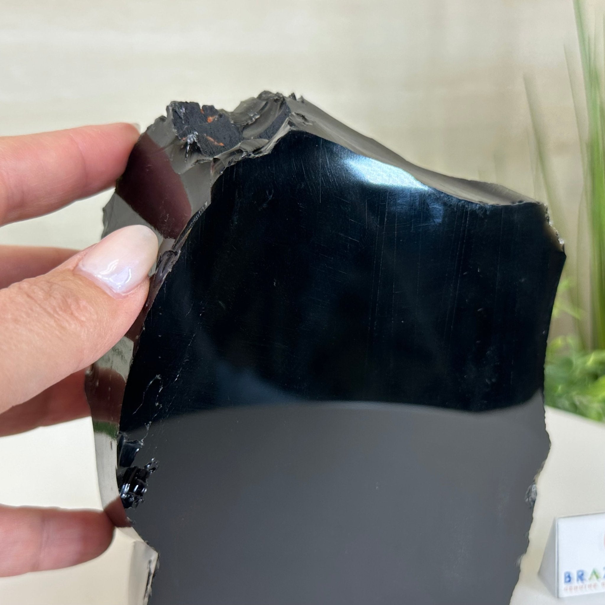 Polished Freeform Black Obsidian Gemstone, 3.8 lbs & 6.2” Tall #3303BK - 004 - Brazil GemsBrazil GemsPolished Freeform Black Obsidian Gemstone, 3.8 lbs & 6.2” Tall #3303BK - 004Freeform & Unique Shapes3303BK - 004