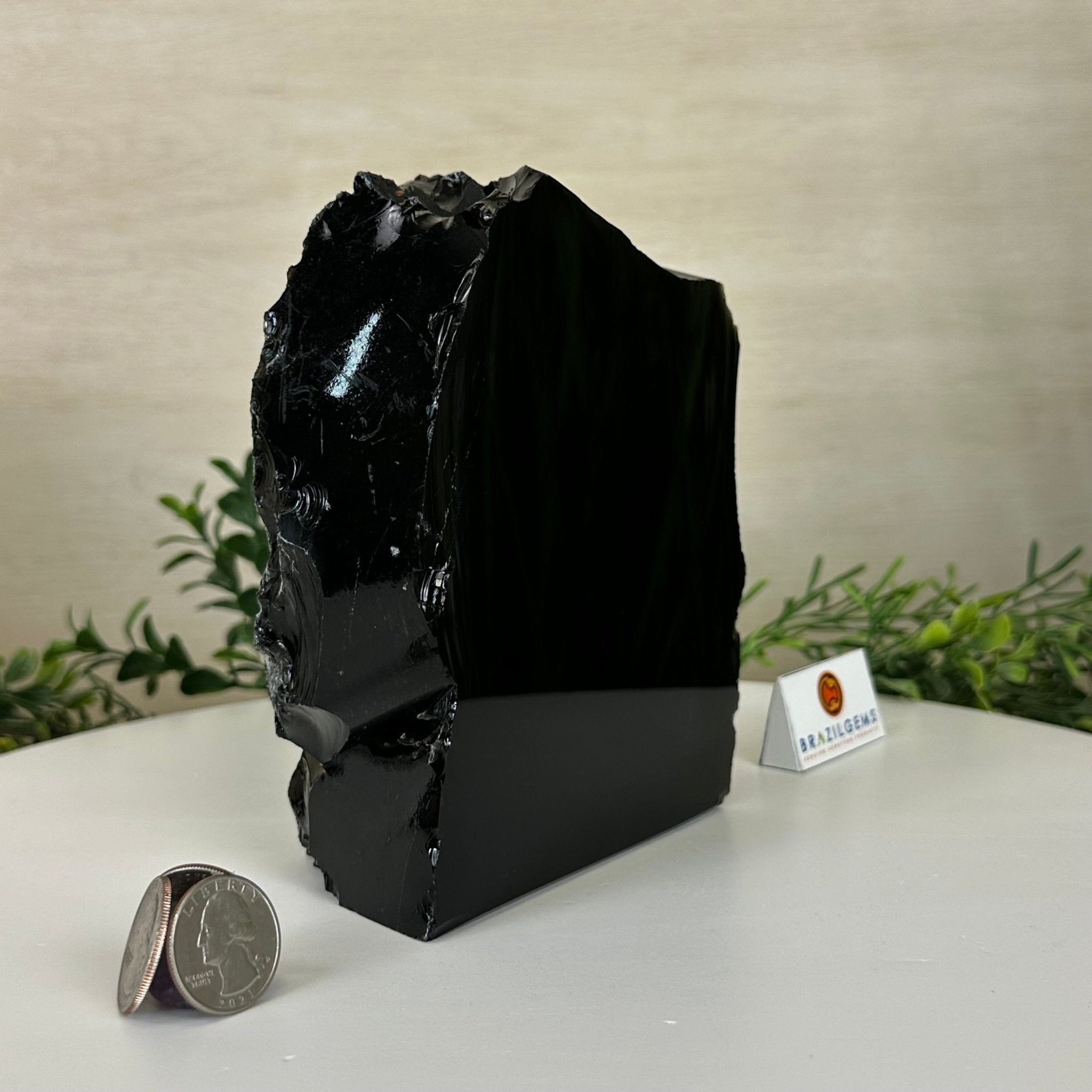 Polished Freeform Black Obsidian Gemstone, 3.8 lbs & 6.2” Tall #3303BK - 004 - Brazil GemsBrazil GemsPolished Freeform Black Obsidian Gemstone, 3.8 lbs & 6.2” Tall #3303BK - 004Freeform & Unique Shapes3303BK - 004