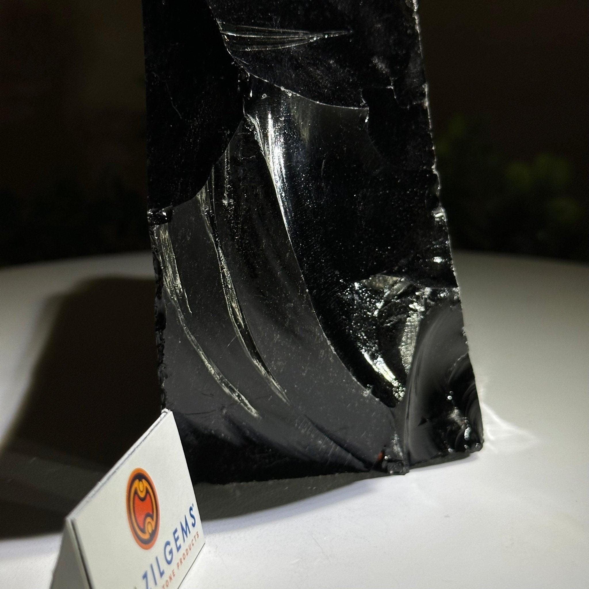 Polished Freeform Black Obsidian Gemstone, 3.8 lbs & 6.2” Tall #3303BK - 004 - Brazil GemsBrazil GemsPolished Freeform Black Obsidian Gemstone, 3.8 lbs & 6.2” Tall #3303BK - 004Freeform & Unique Shapes3303BK - 004