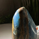 Polished Freeform Blue Onyx Gemstone, 2.2 lbs & 4.4” Tall #3301BX - 006 - Brazil GemsBrazil GemsPolished Freeform Blue Onyx Gemstone, 2.2 lbs & 4.4” Tall #3301BX - 006Freeform & Unique Shapes3301BX - 006