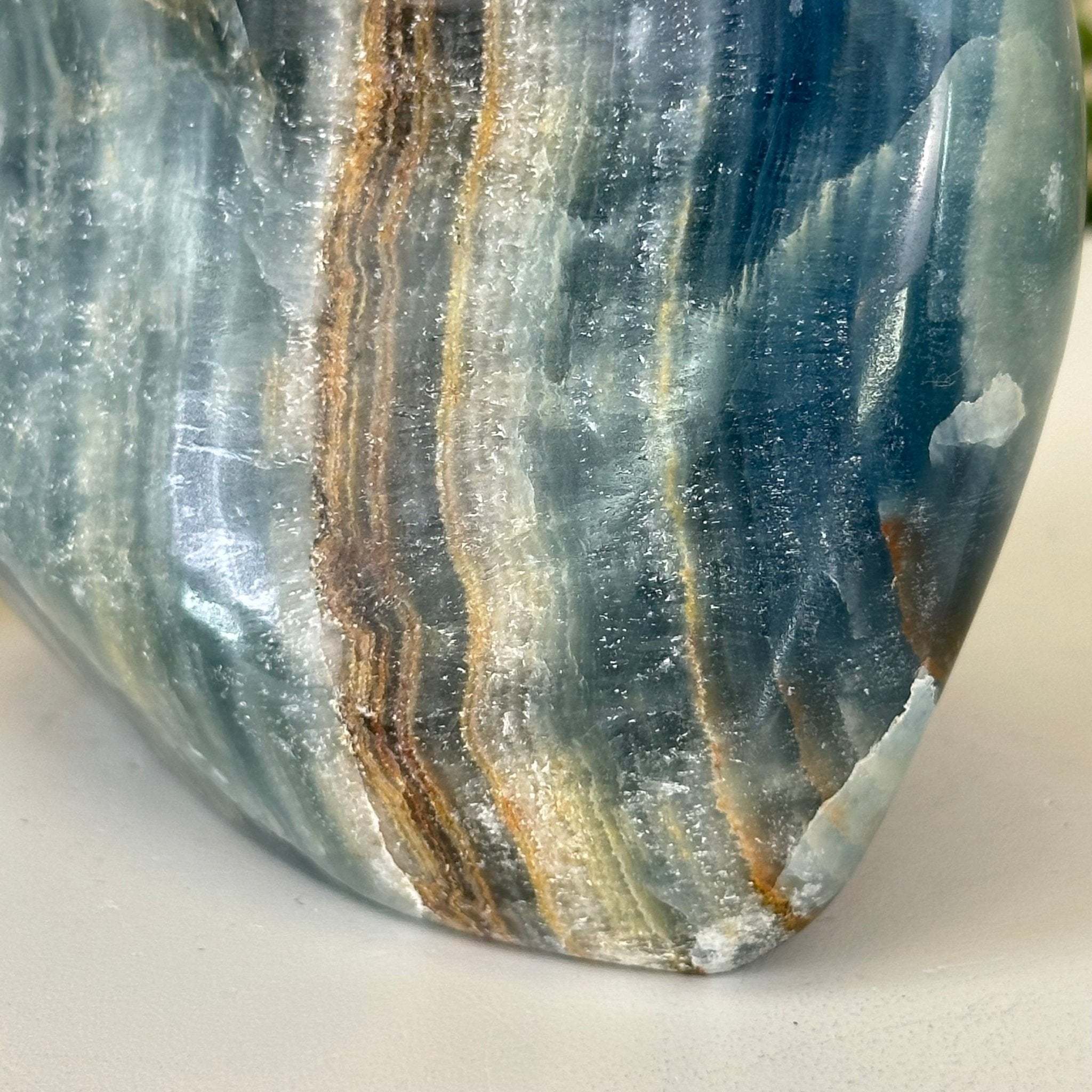 Polished Freeform Blue Onyx Gemstone, 2.5 lbs & 4.5” Tall #3301BX - 007 - Brazil GemsBrazil GemsPolished Freeform Blue Onyx Gemstone, 2.5 lbs & 4.5” Tall #3301BX - 007Freeform & Unique Shapes3301BX - 007