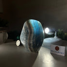 Polished Freeform Blue Onyx Gemstone, 2.5 lbs & 4.5” Tall #3301BX - 007 - Brazil GemsBrazil GemsPolished Freeform Blue Onyx Gemstone, 2.5 lbs & 4.5” Tall #3301BX - 007Freeform & Unique Shapes3301BX - 007