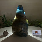 Polished Freeform Blue Onyx Gemstone, 3 lbs & 6.7” Tall #3301BX - 008 - Brazil GemsBrazil GemsPolished Freeform Blue Onyx Gemstone, 3 lbs & 6.7” Tall #3301BX - 008Freeform & Unique Shapes3301BX - 008