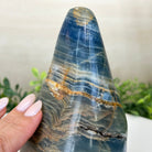 Polished Freeform Blue Onyx Gemstone, 3 lbs & 6.7” Tall #3301BX - 008 - Brazil GemsBrazil GemsPolished Freeform Blue Onyx Gemstone, 3 lbs & 6.7” Tall #3301BX - 008Freeform & Unique Shapes3301BX - 008